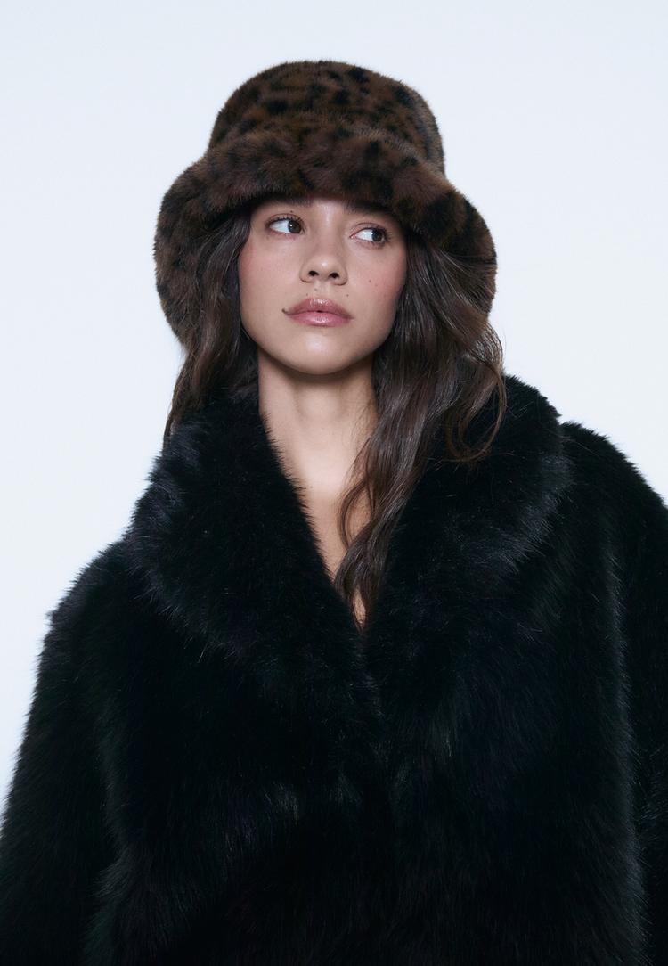 gorro leopardo efecto pelo