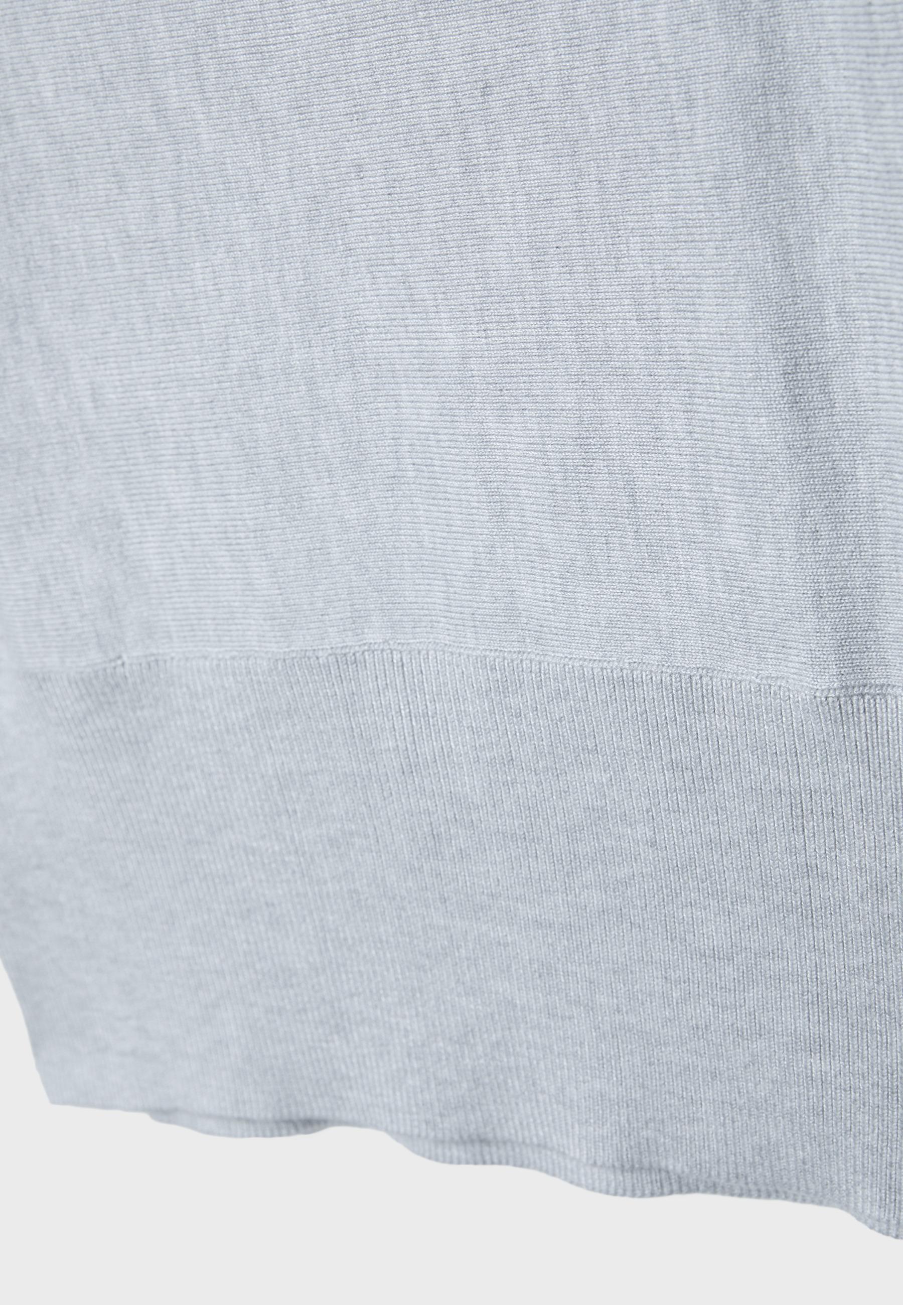 Wide sleeve knit sweater — Grey melange