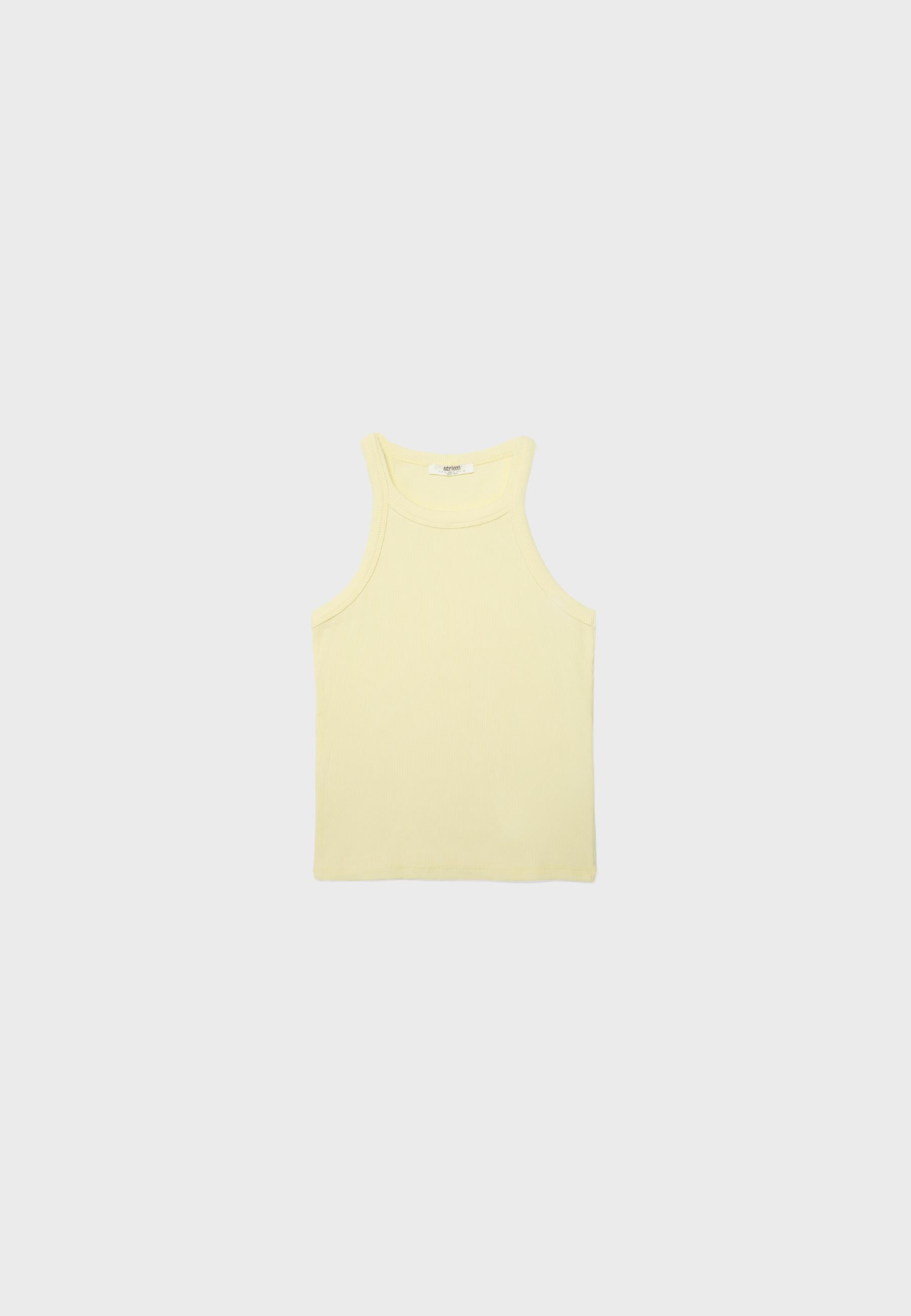 Racerback T-shirt — Pastel yellow