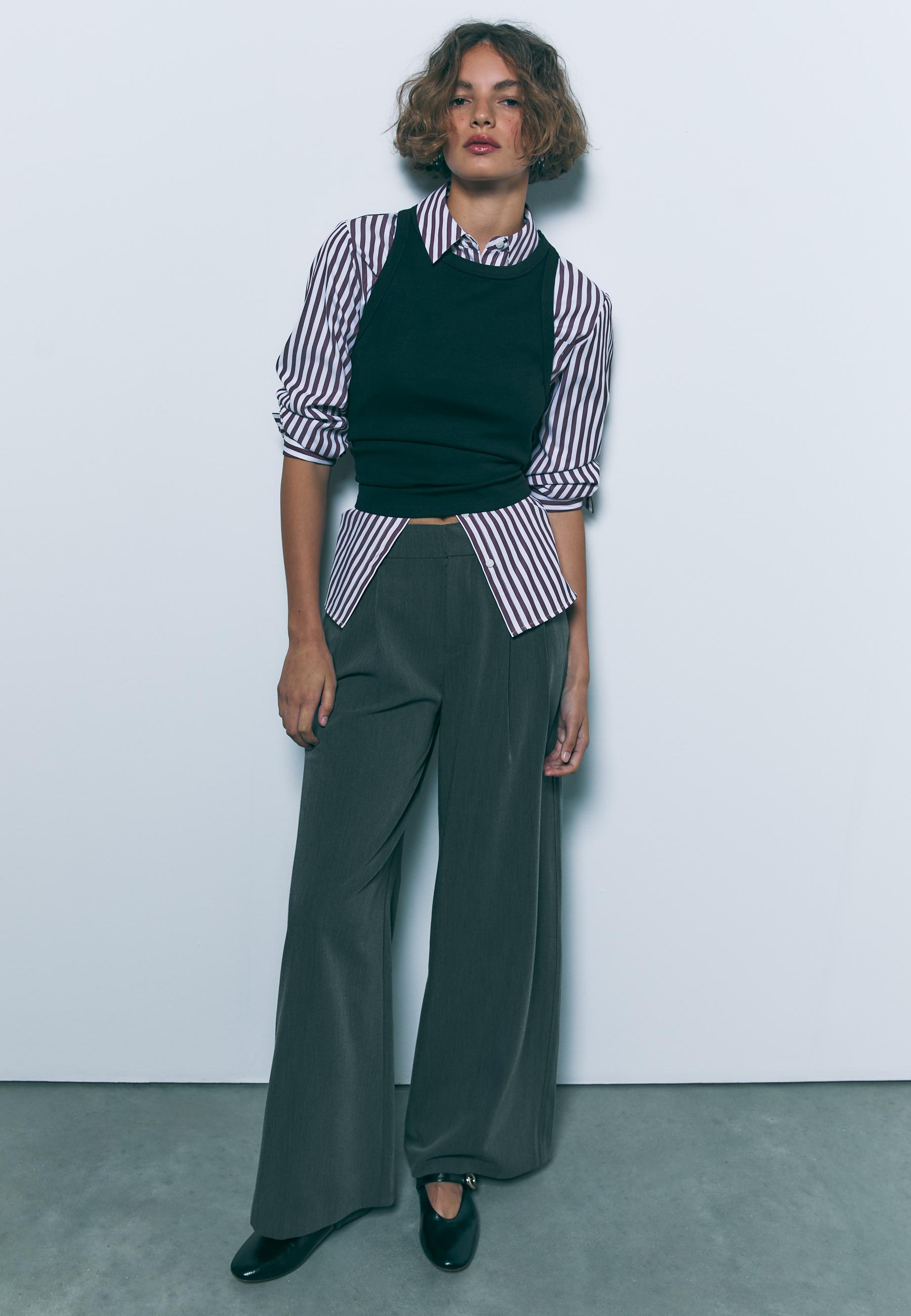 Pantalon super wide ajustable - Pantalons femme | Stradivarius France