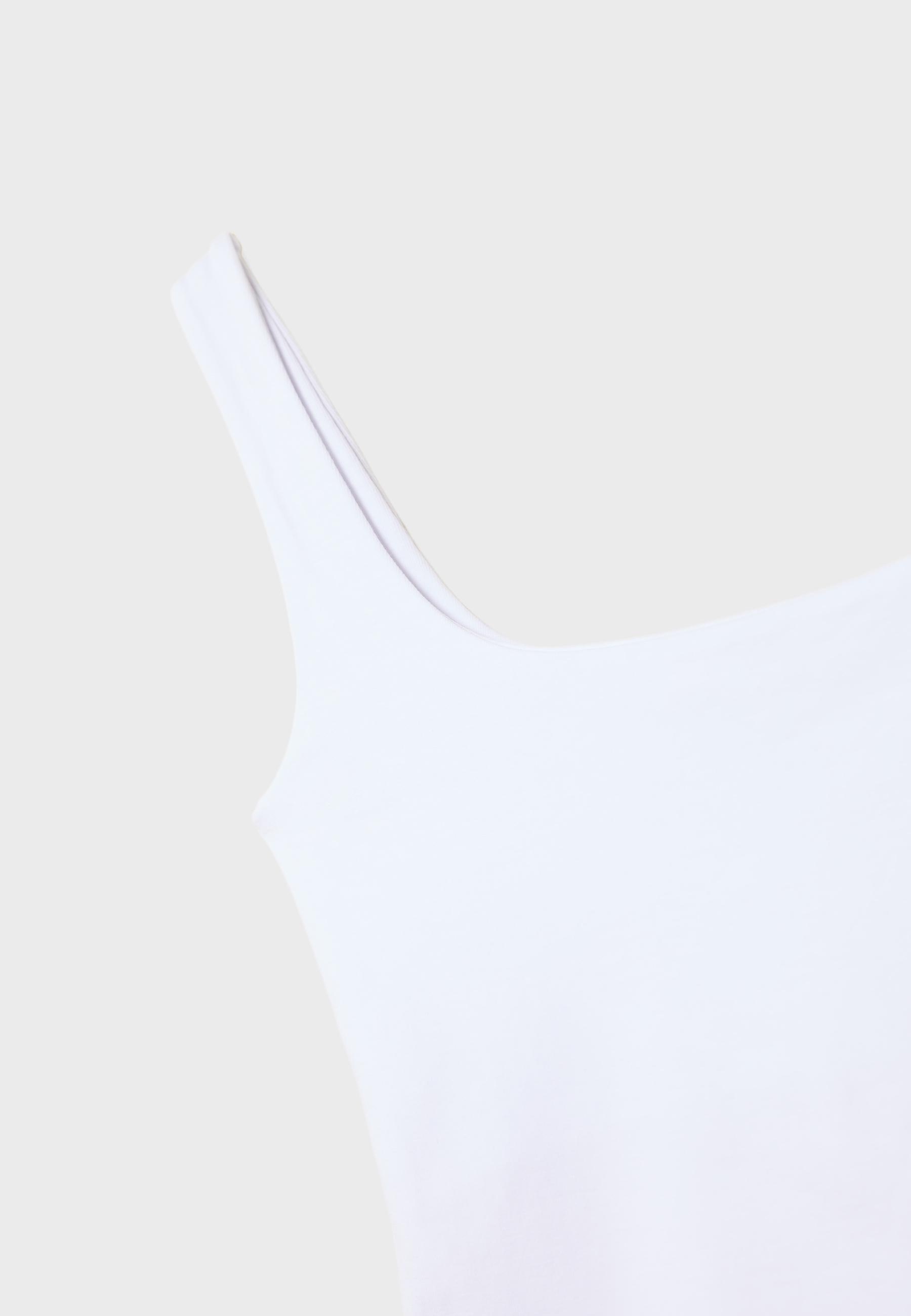 Wide strap top — White