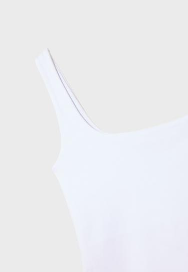 Wide strap vest top — White 10