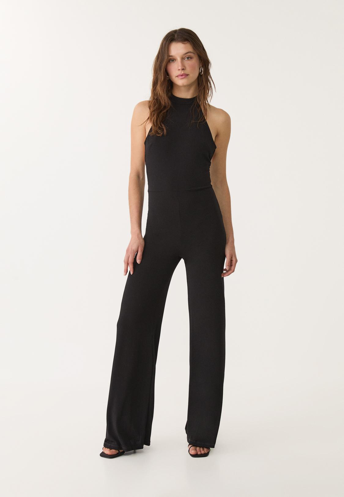 Stradivarius Mono Negro Vestir Monos De Vestir Stradivarius Estos