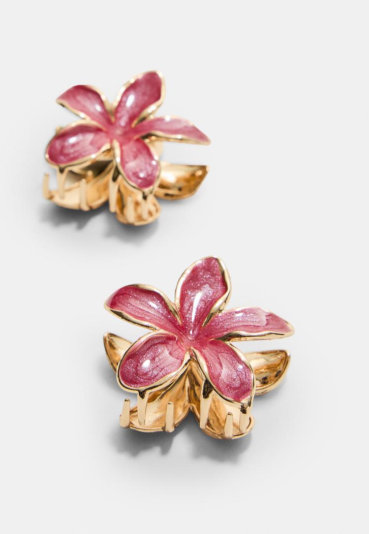 set 3 pinzas flor