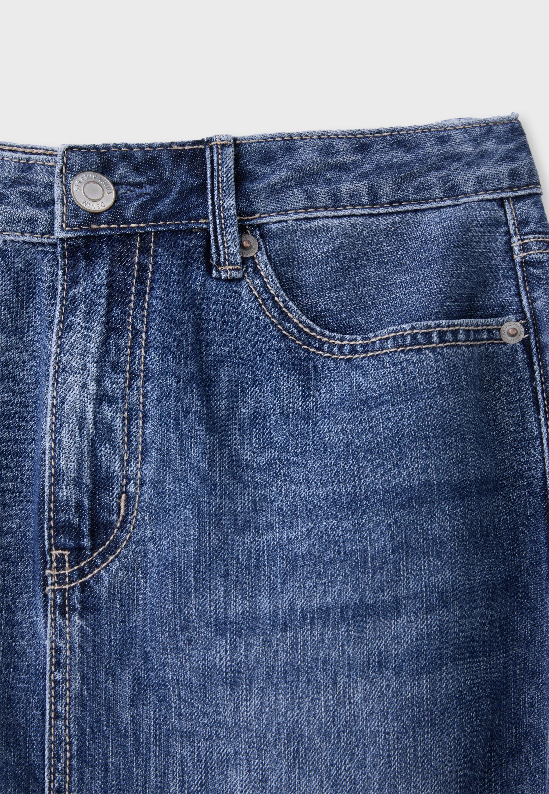 Stradivarius Uzun denim etek görsel 5