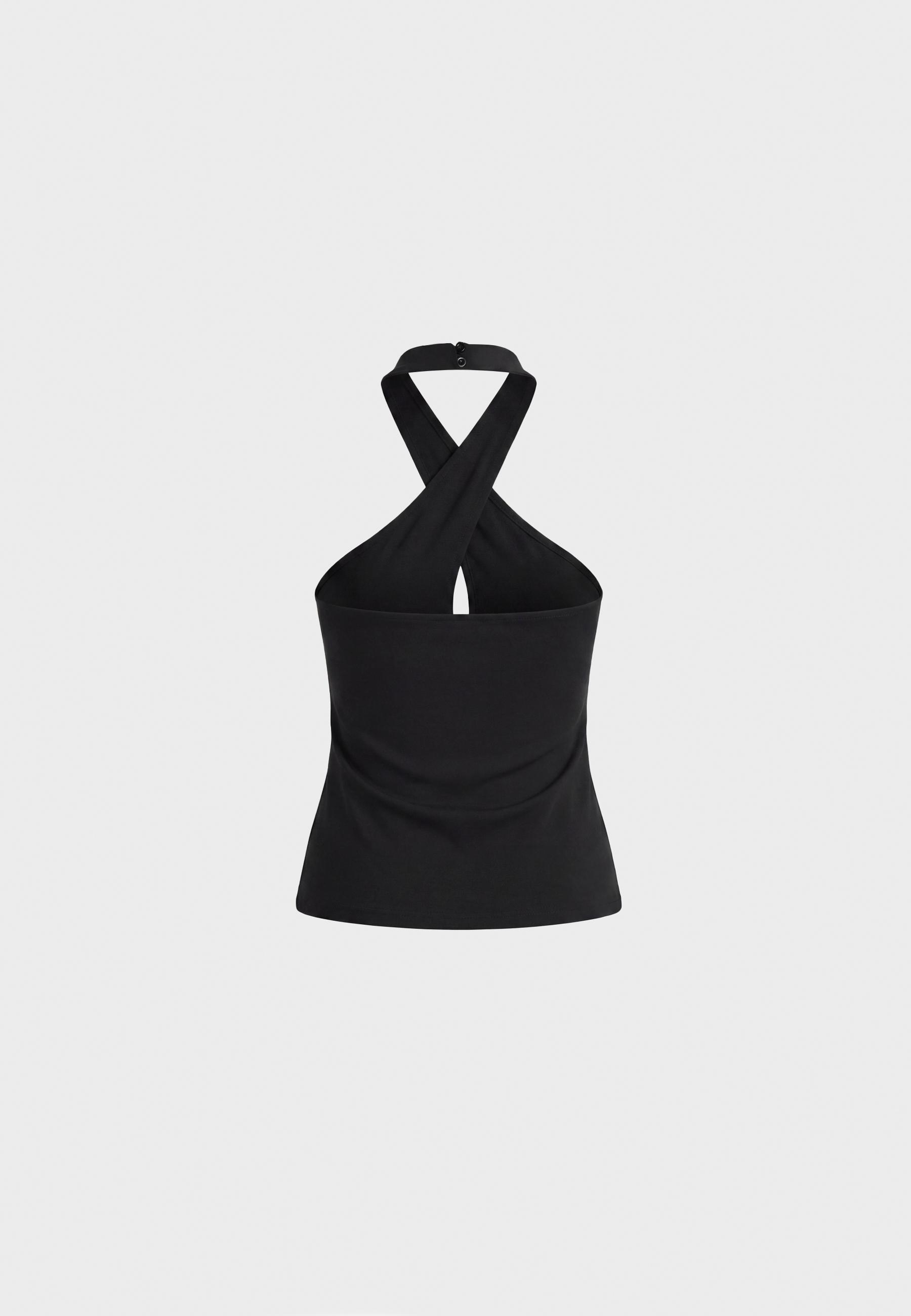 Kruvaze halter top - Görsel 14