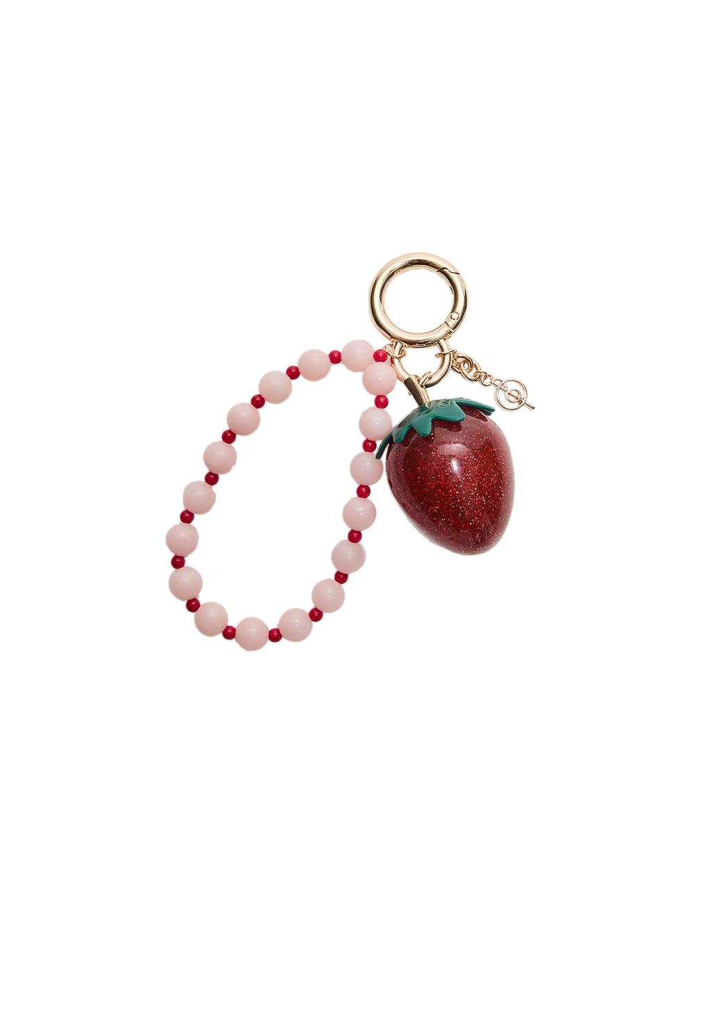 Strawberry charm key ring