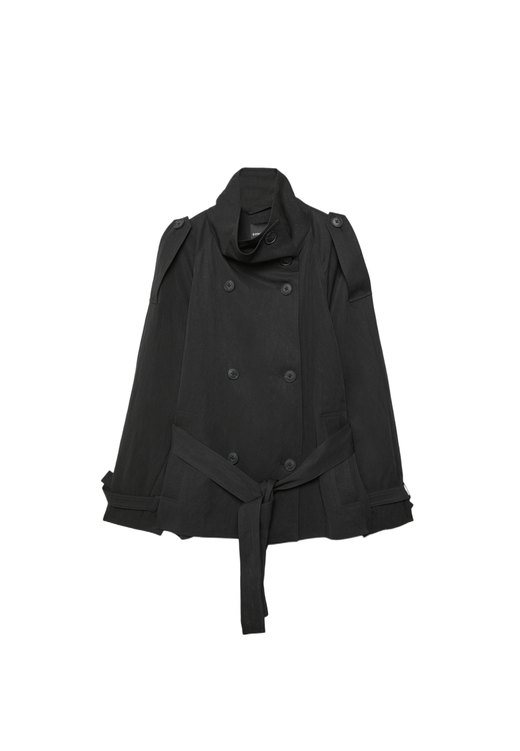 High neck trench — Black