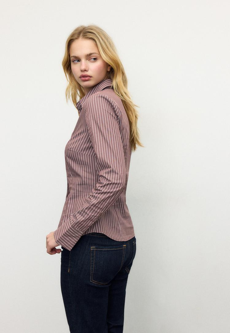 chemise basique fitted rayee