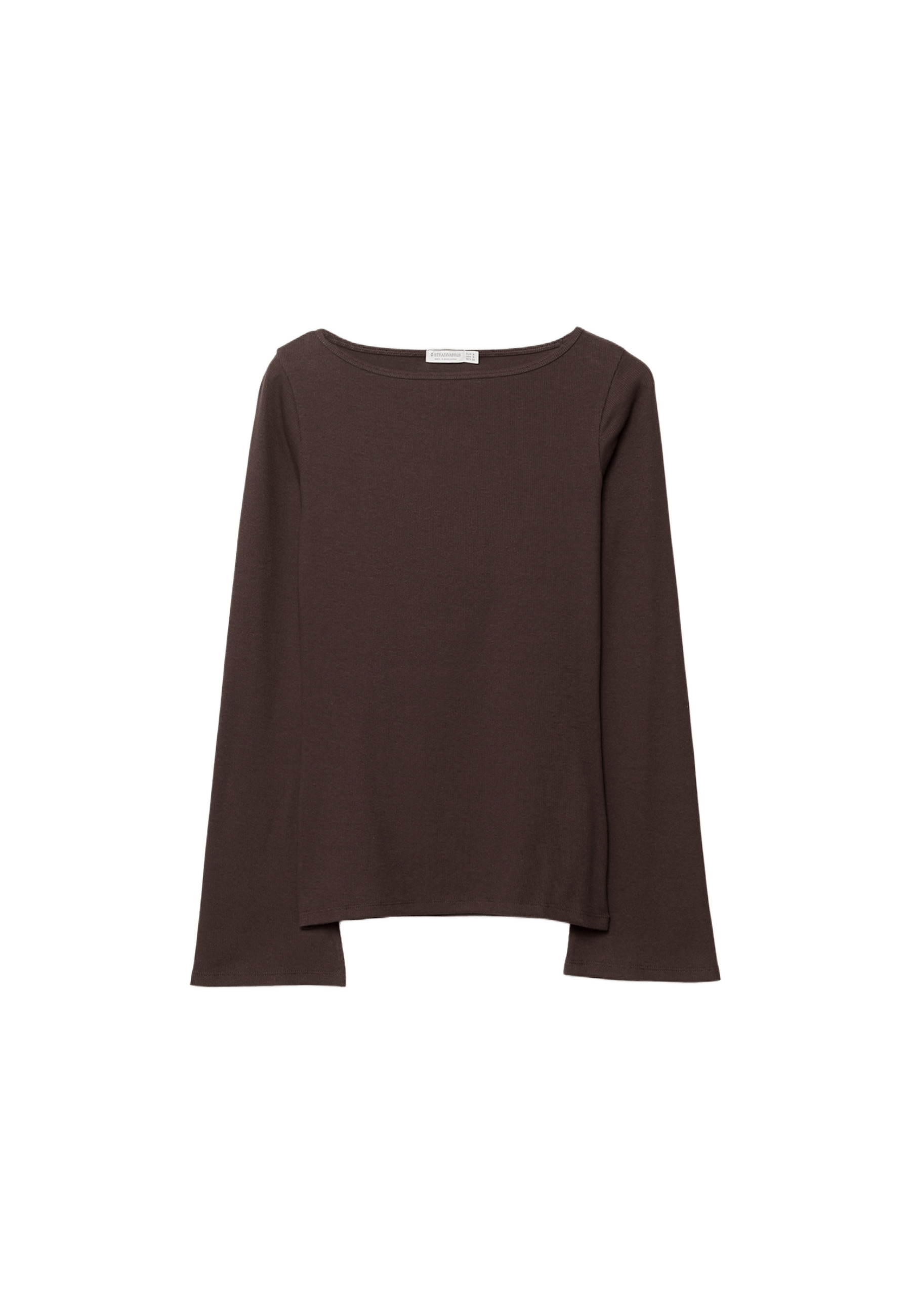 Basic bell sleeve T-shirt — Brown