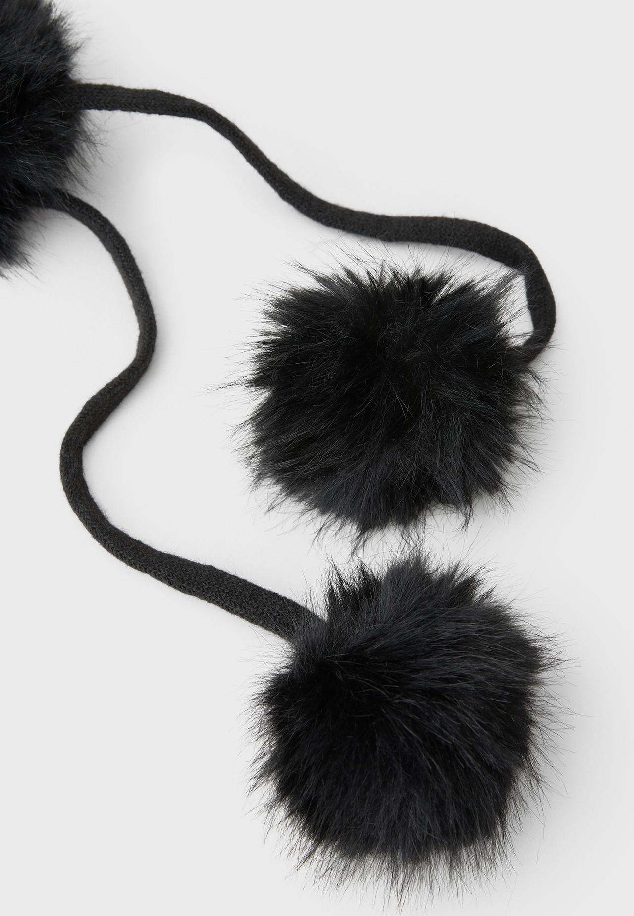 Faux fur balaclava — Black