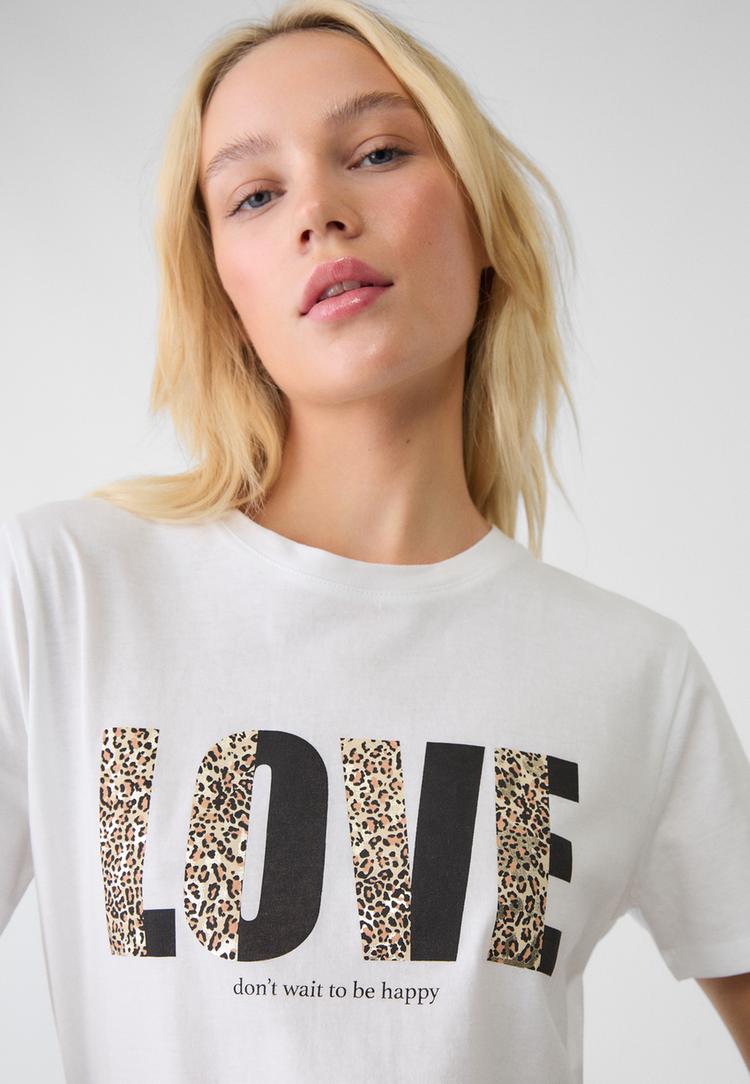 camiseta love animal print
