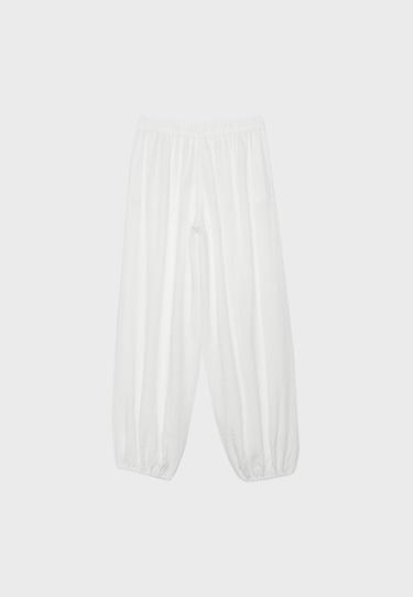 Flowing sarouel trousers — Ecru 8