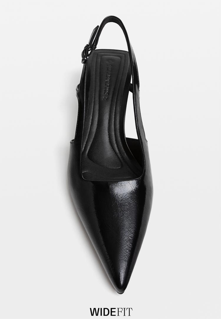 wide fit kitten slingback shoes