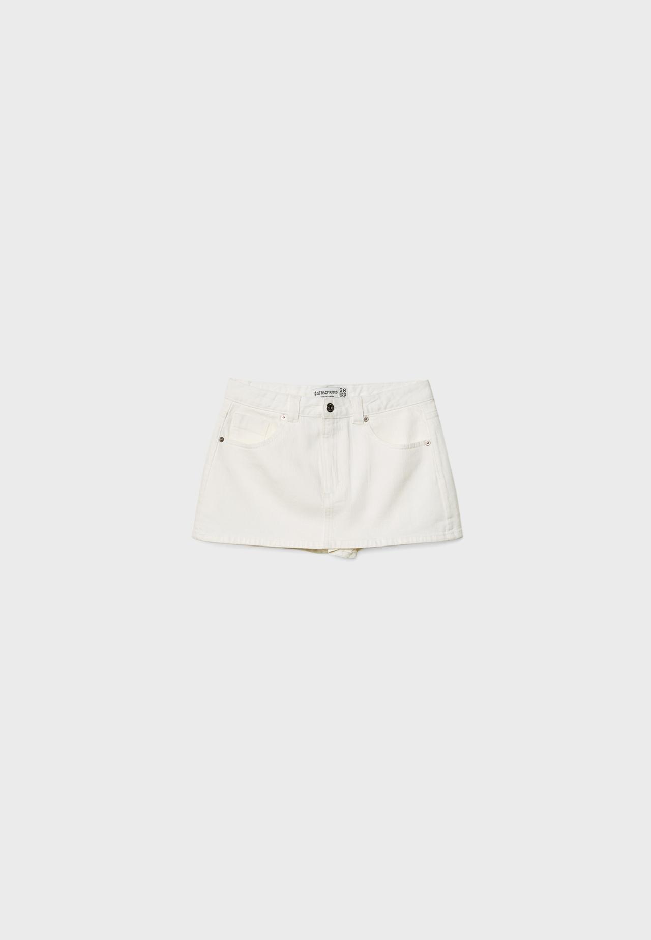D62 Jupe-culotte en jean - Mode femme | Stradivarius France