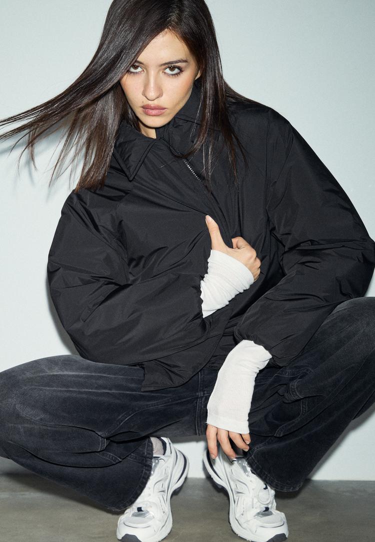 regular fit puffer jacket