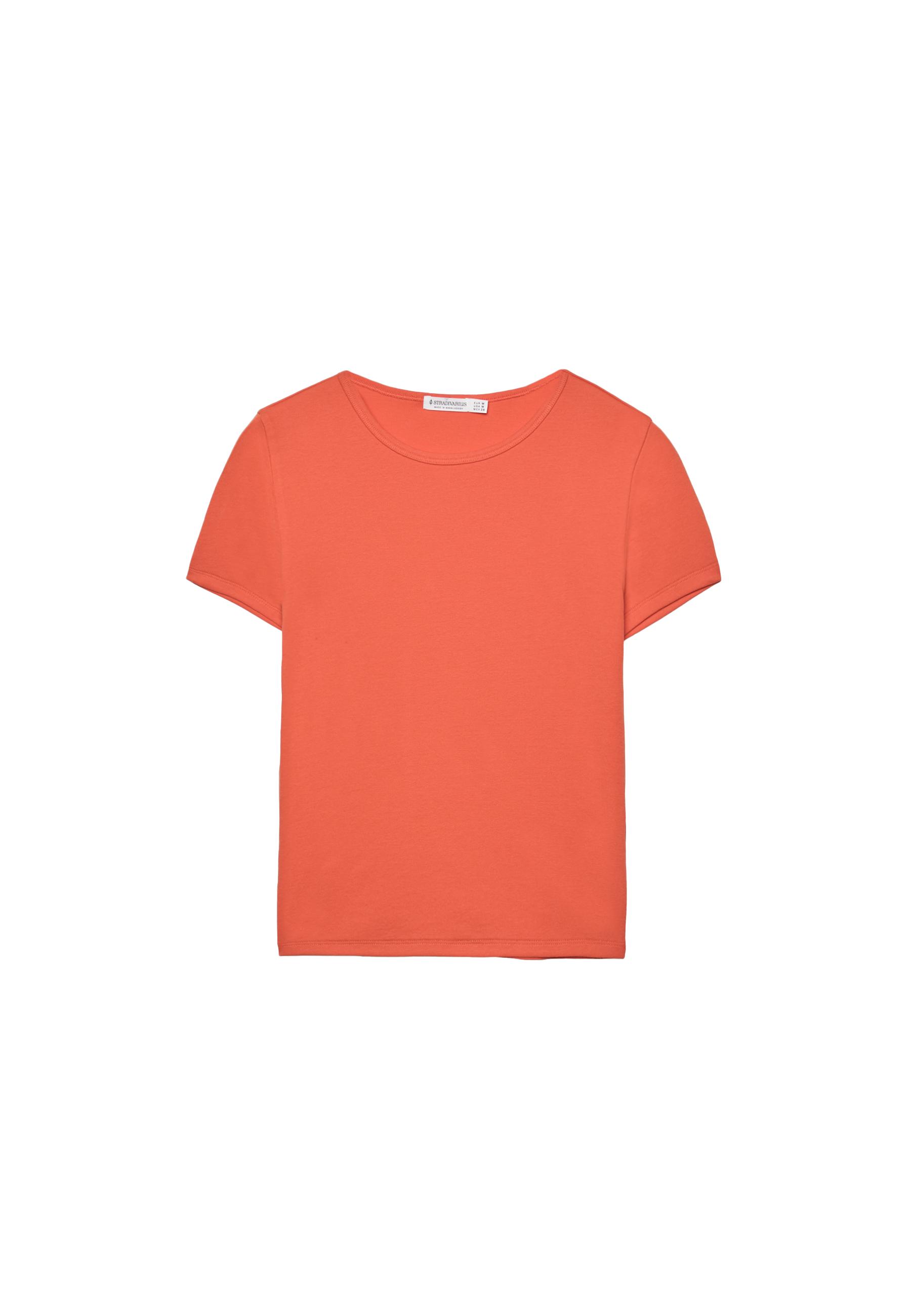 Basic slim fit T-shirt — Orange