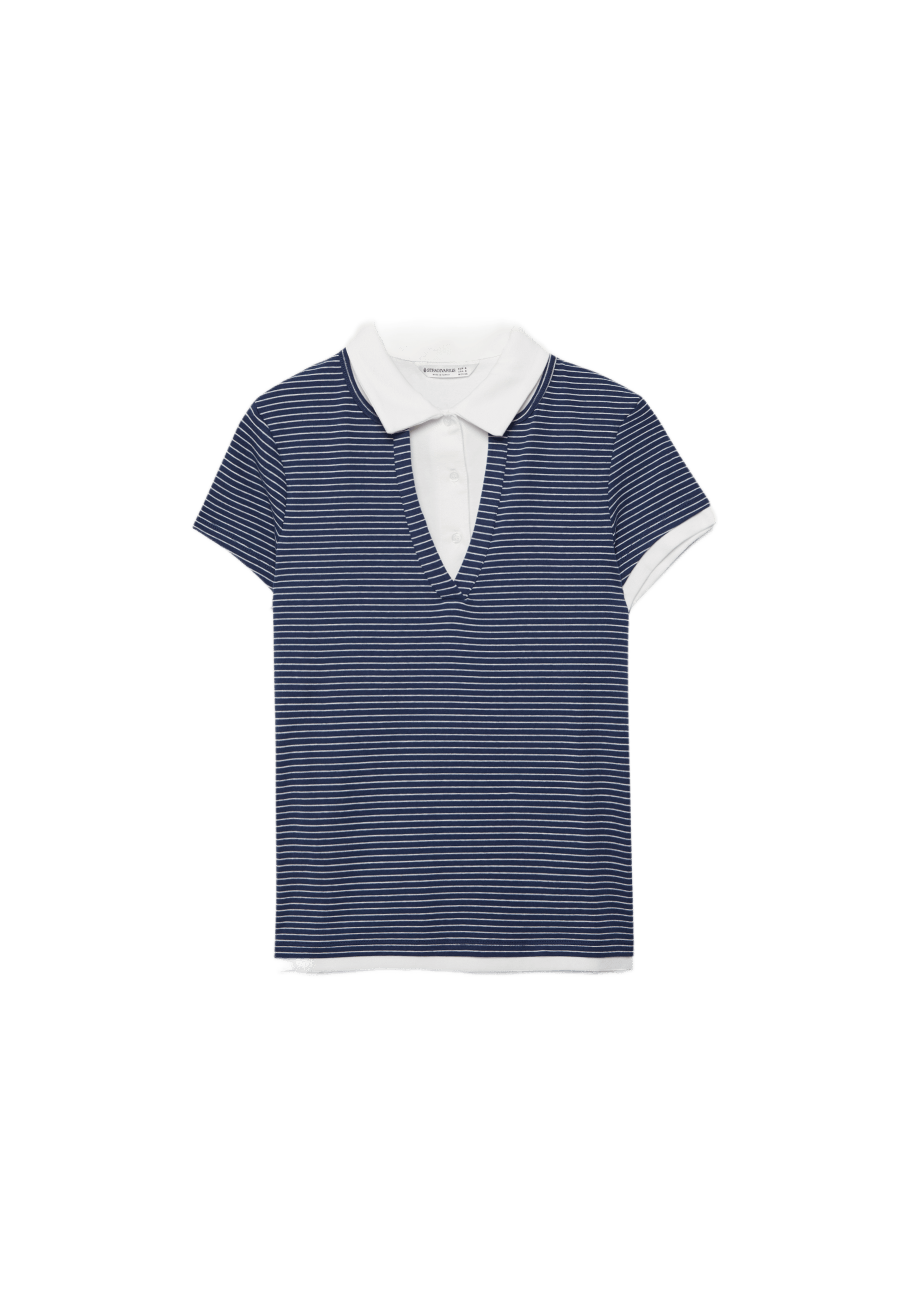 Double-layer short sleeve polo T-shirt — Ecru