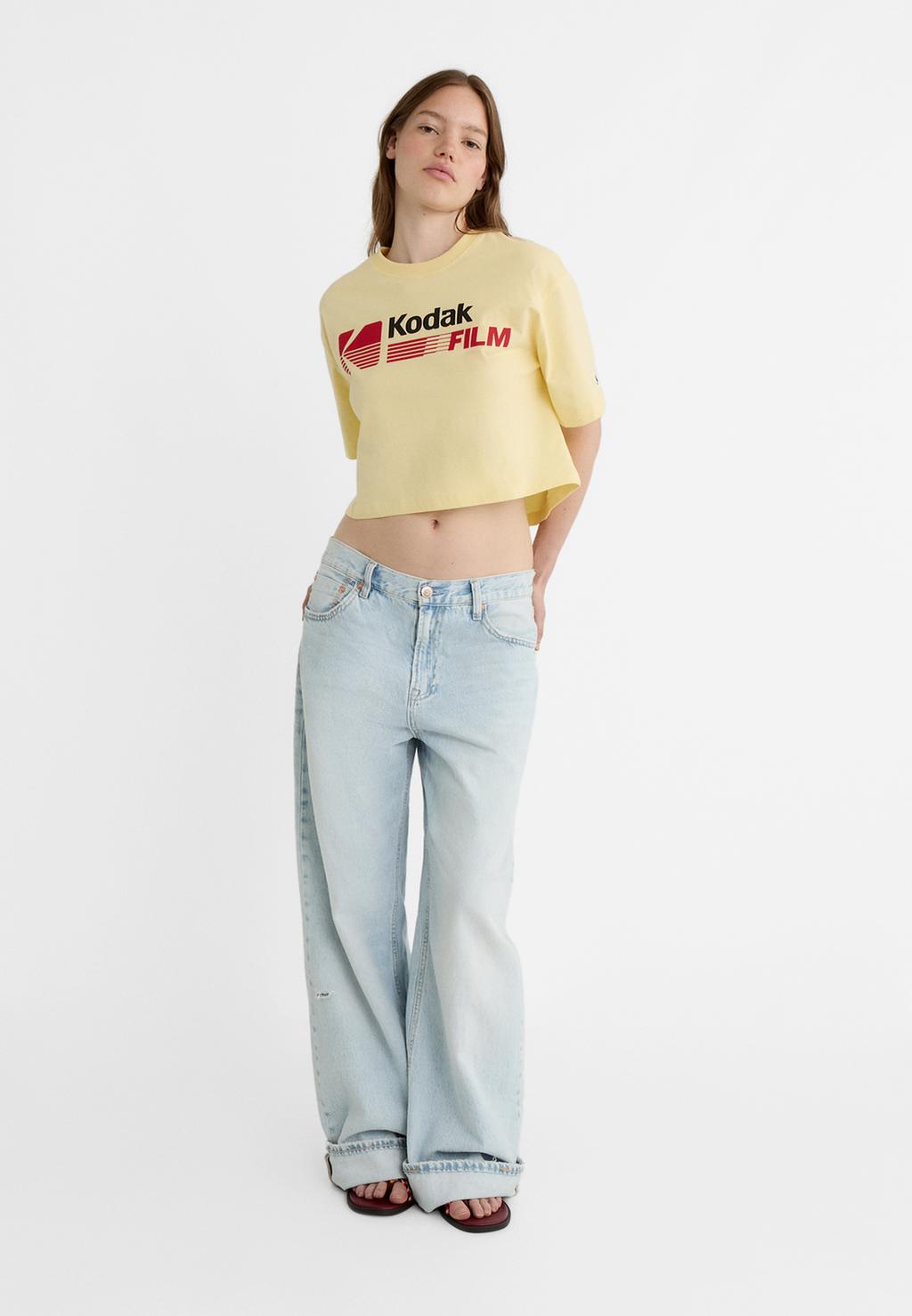 T-shirt crop Kodak