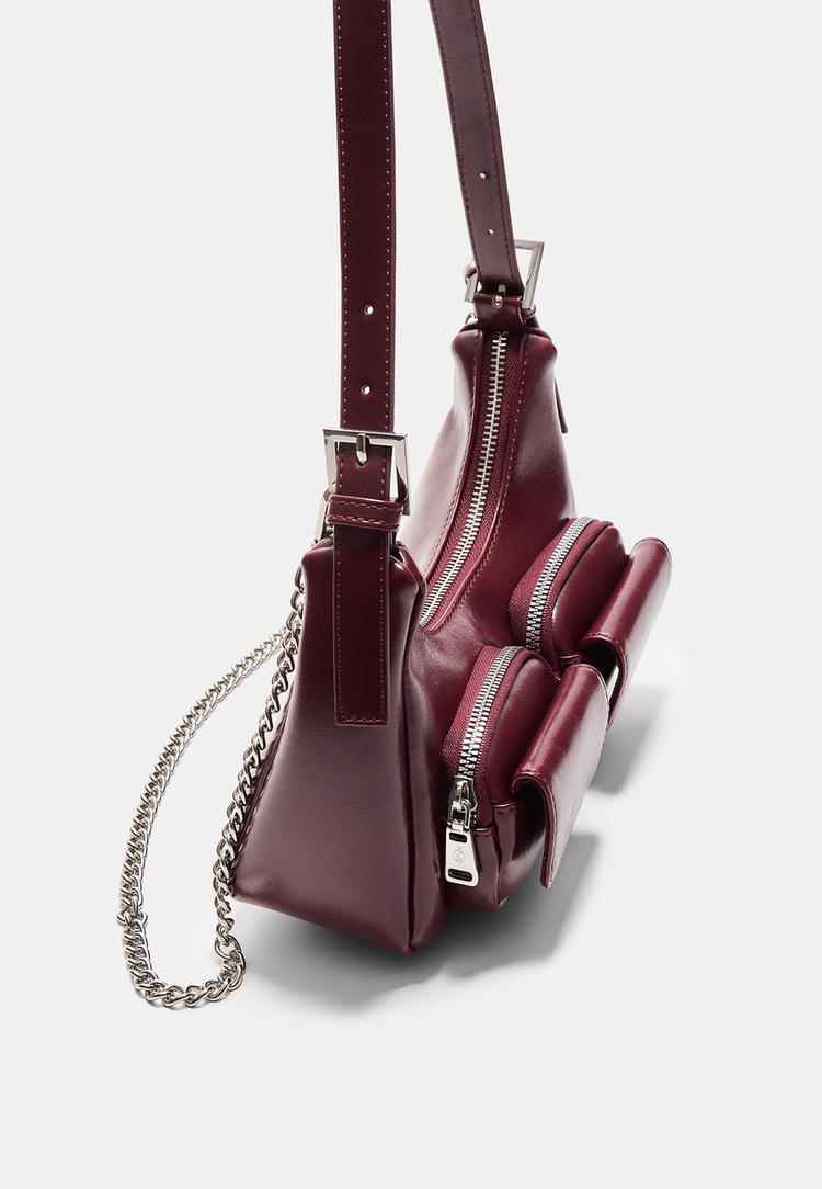 bolso hombro mini bolsillos