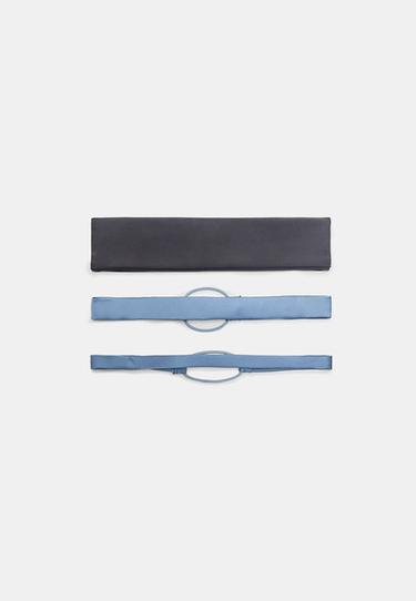 Set of 3 elasticated sport fur headbands — Grey 1
