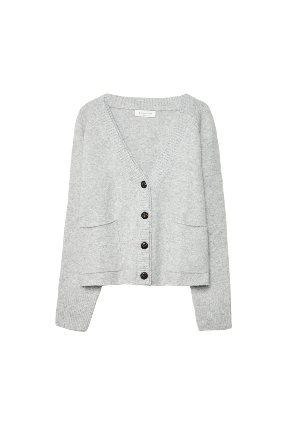 Chaqueta punto detalle doble cuello