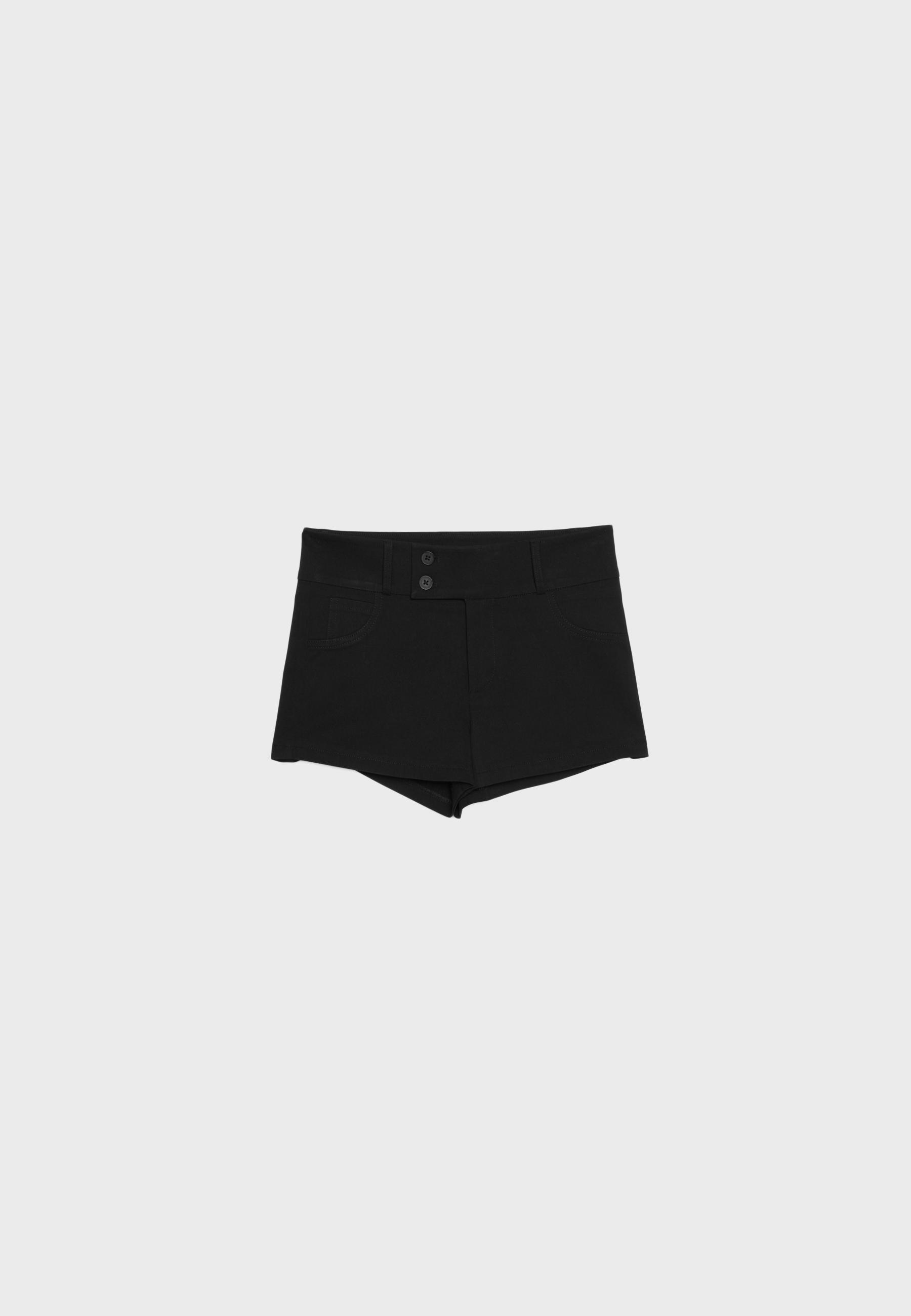 Bengalina mini shorts — Black