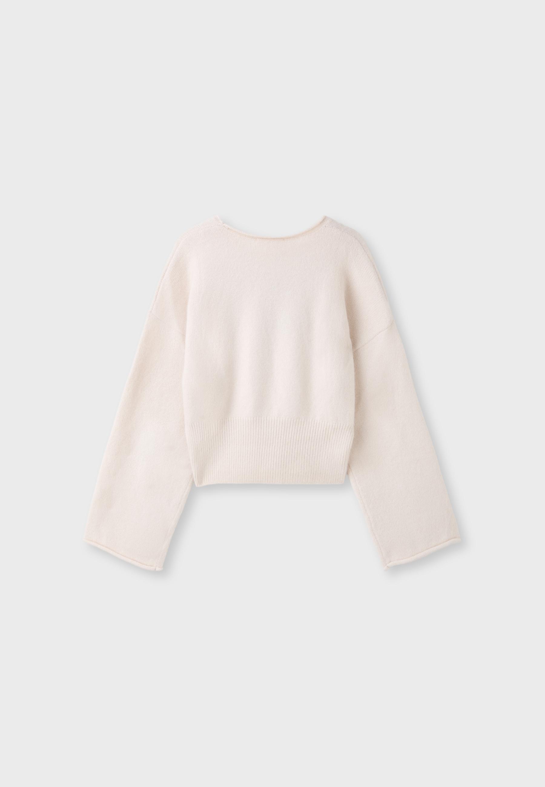 Soft knit waistband jumper — Stone