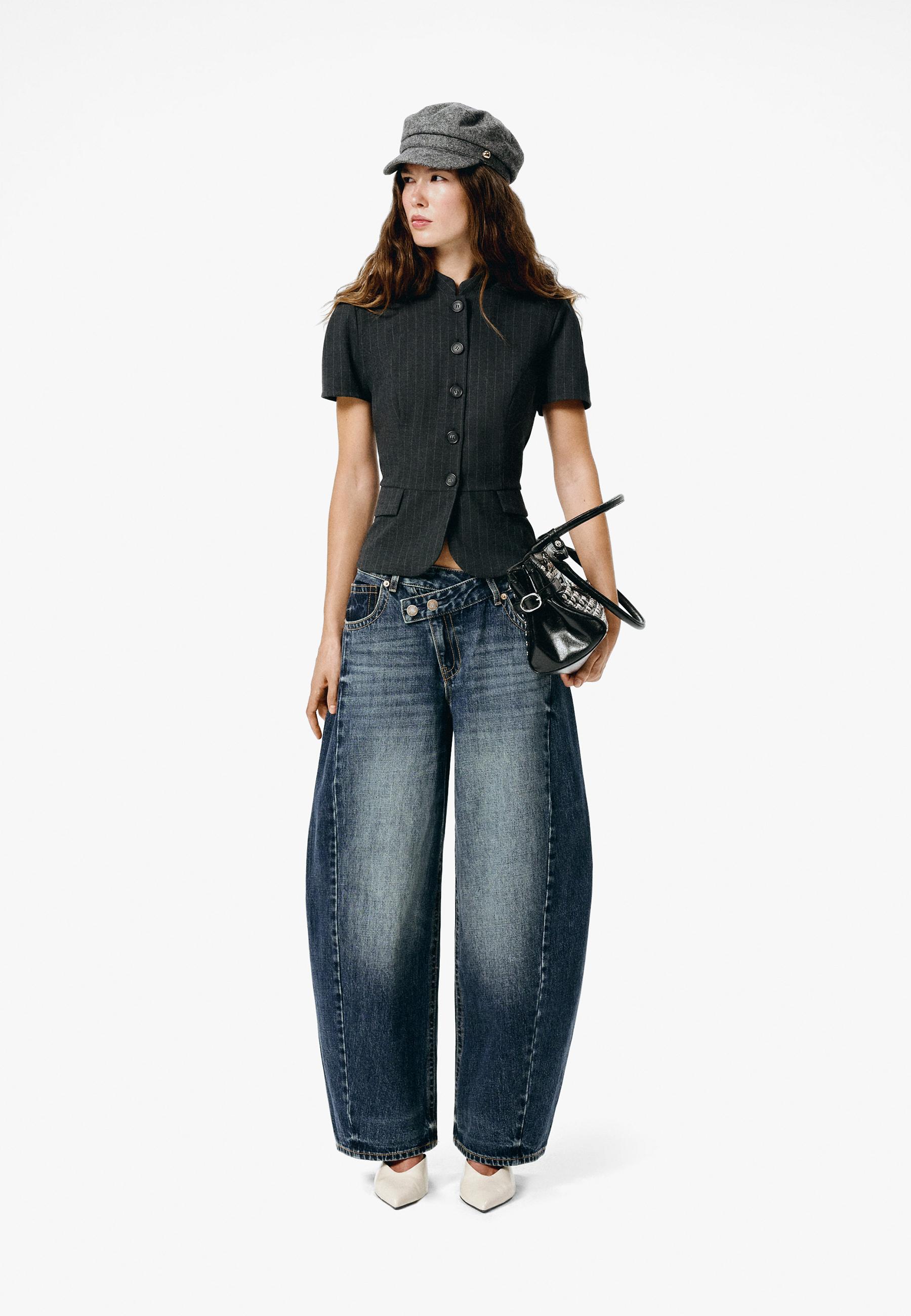 Stradivarius Kısa kollu fit kesim gömlek görsel 7