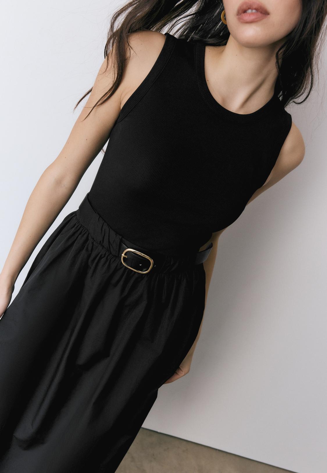 slim fit dress slacks Exclusive Antique French Black and Gold Belt Sleeveless Goddess Dress –  Camaroha Sutra