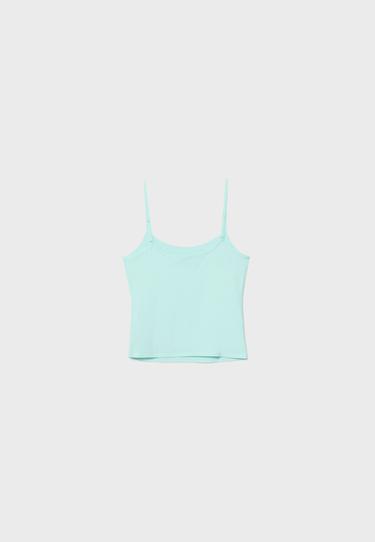 Basic strappy top — Pastel green 7