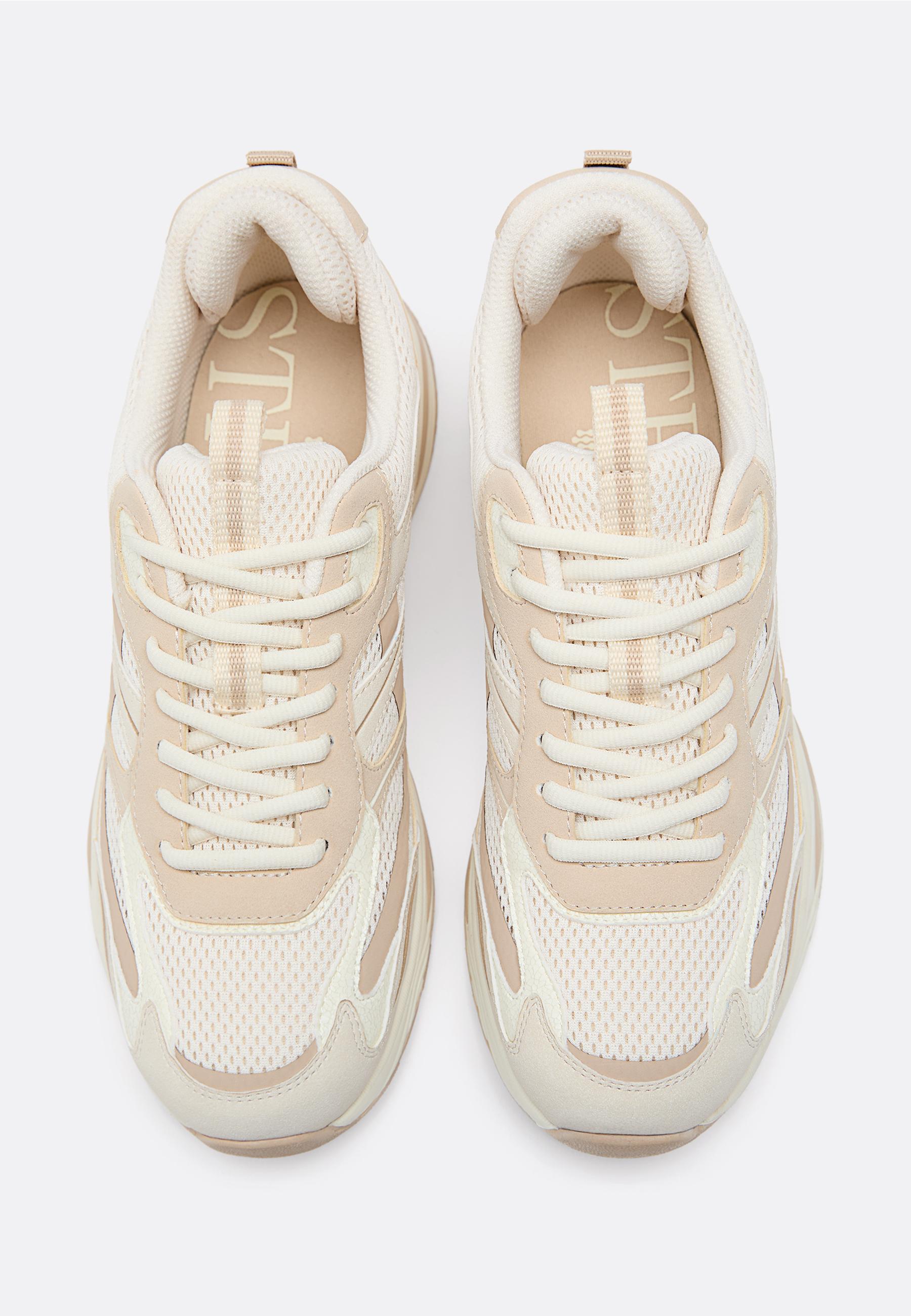Trainers with detail — BEIGE