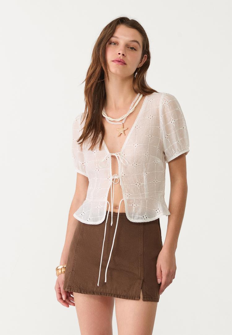 falda pantalon mini aberturas