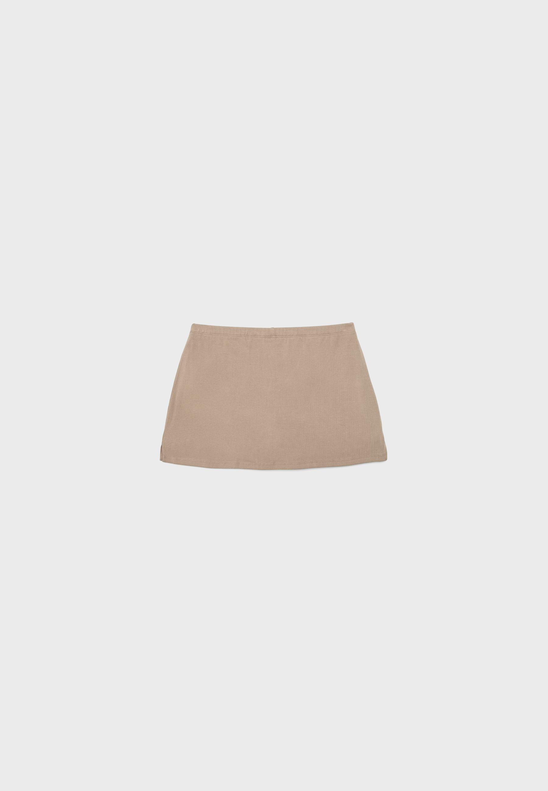 Basic knit skort — Beige