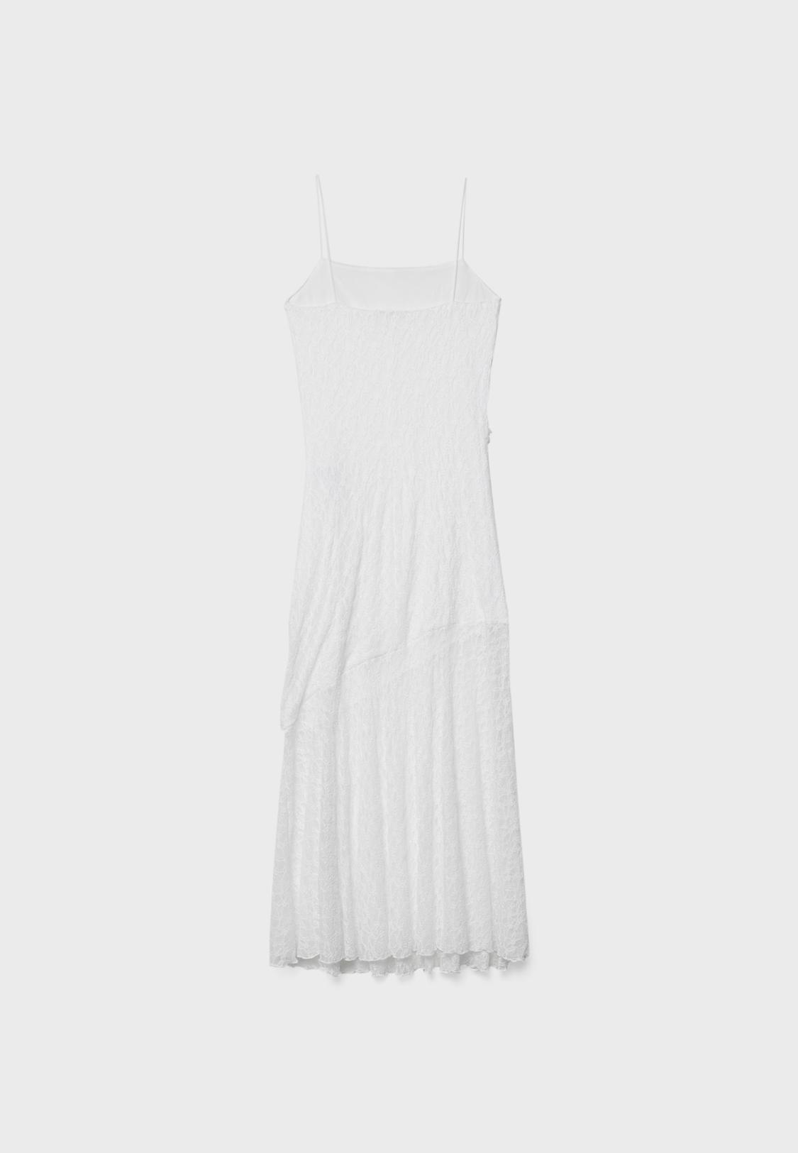 stradivarius pleated dress ASOS Stradivarius pleated dress in black with white dots