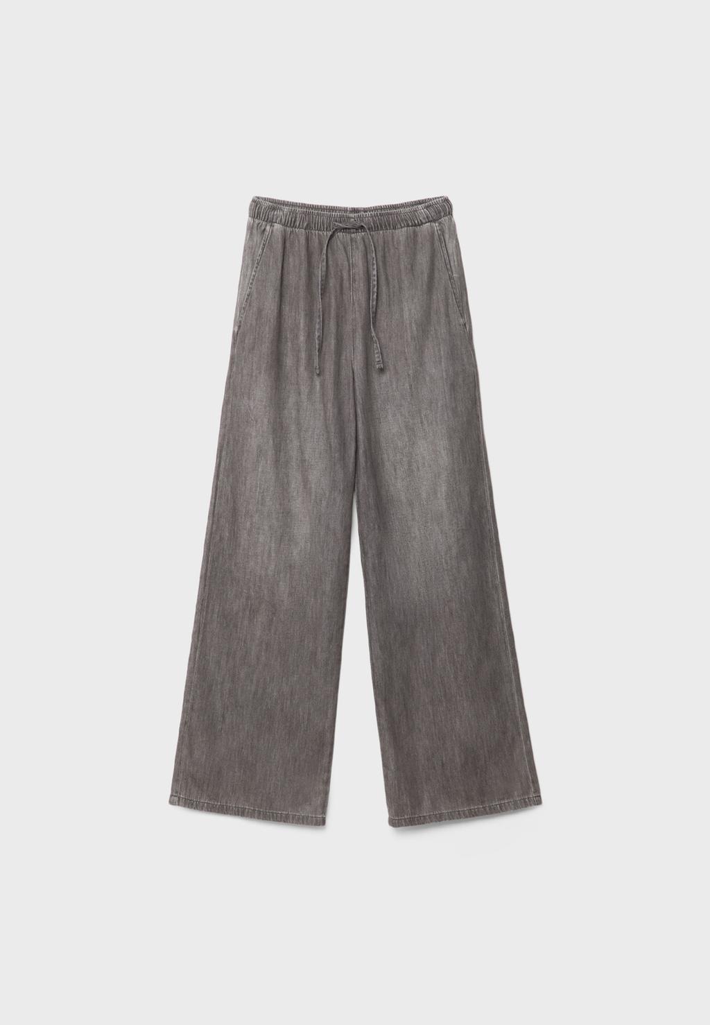 Pantalon long fluide en denim