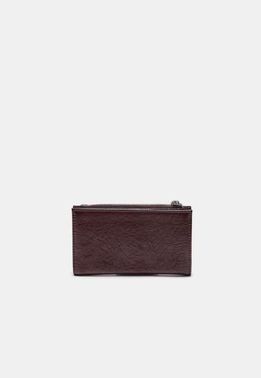 Basic zip-up purse — Burgundy 2