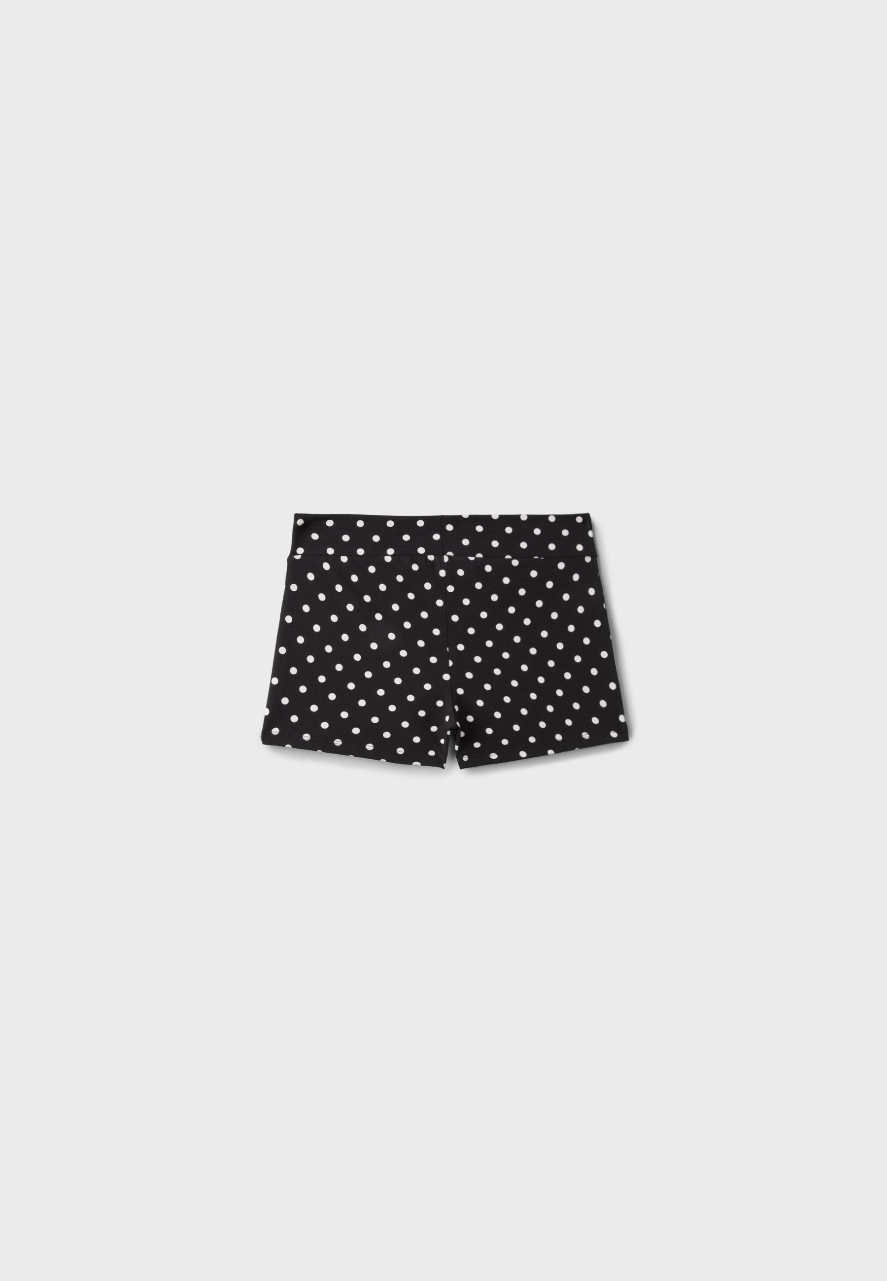 Polka dot mini shorts — Black