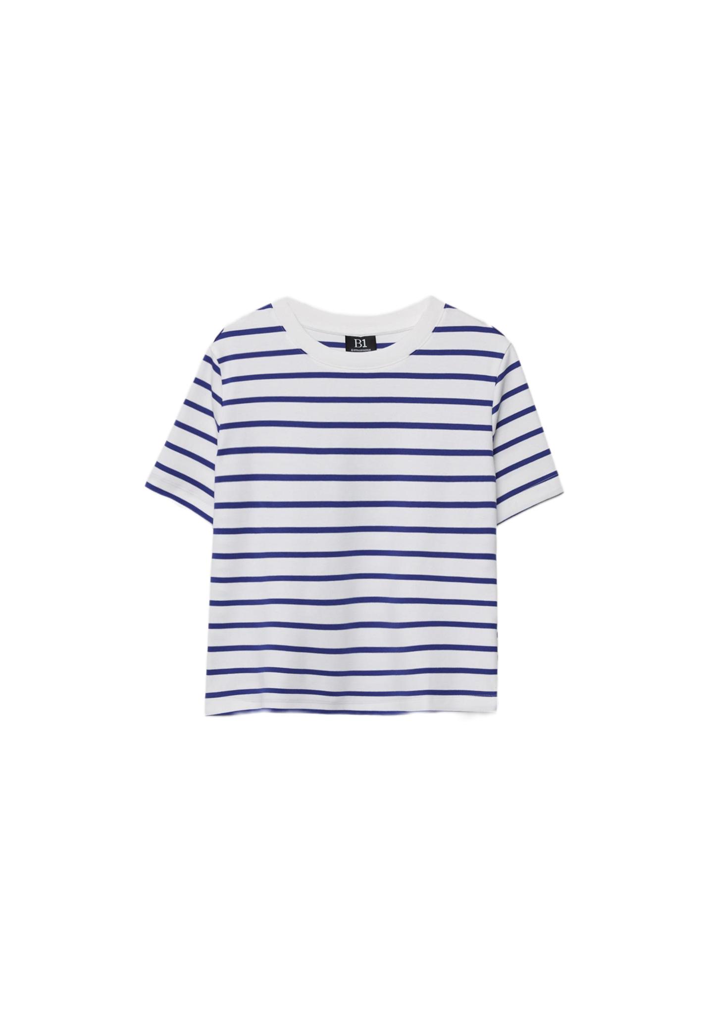 Çizgili, heavy weight, regular fit basic tişört - Görsel 10