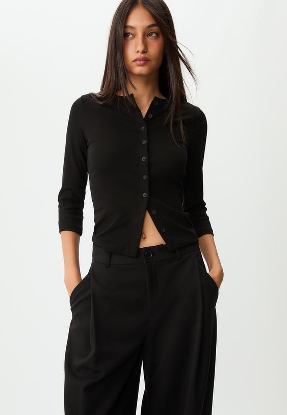 pantalon barrel habille a pinces