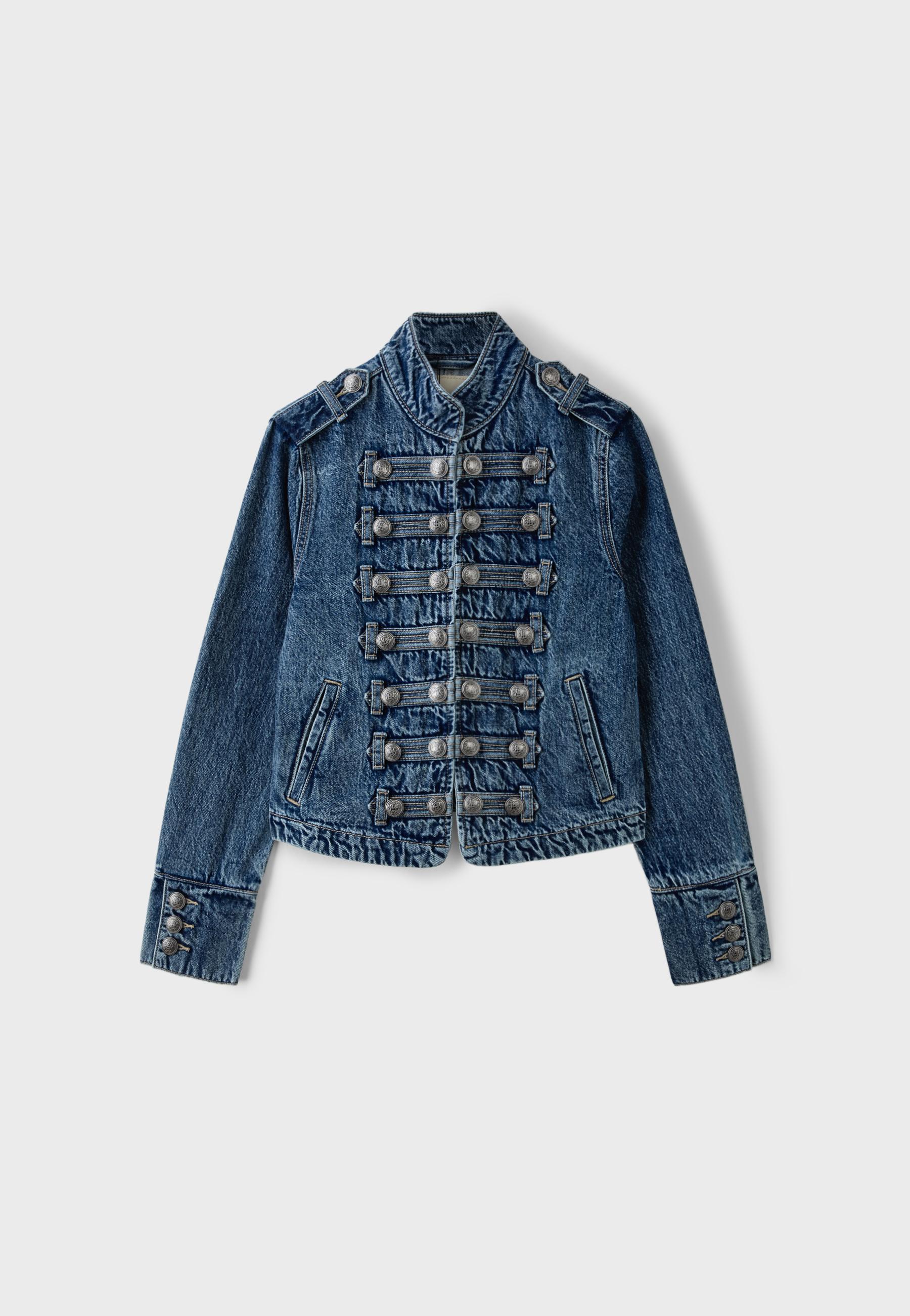 100% cotton buttoned denim jacket