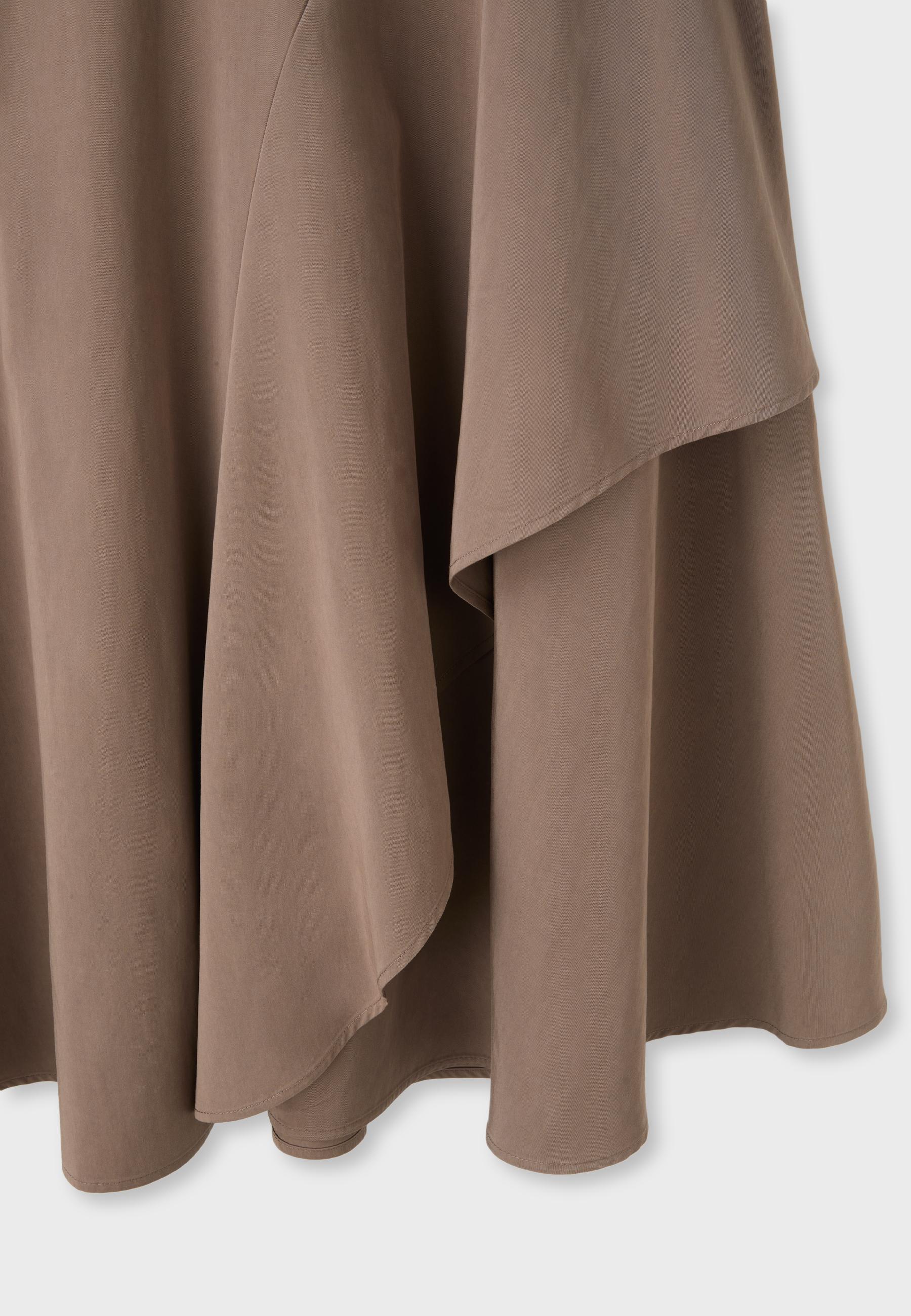 Layered midi skirt — Stone