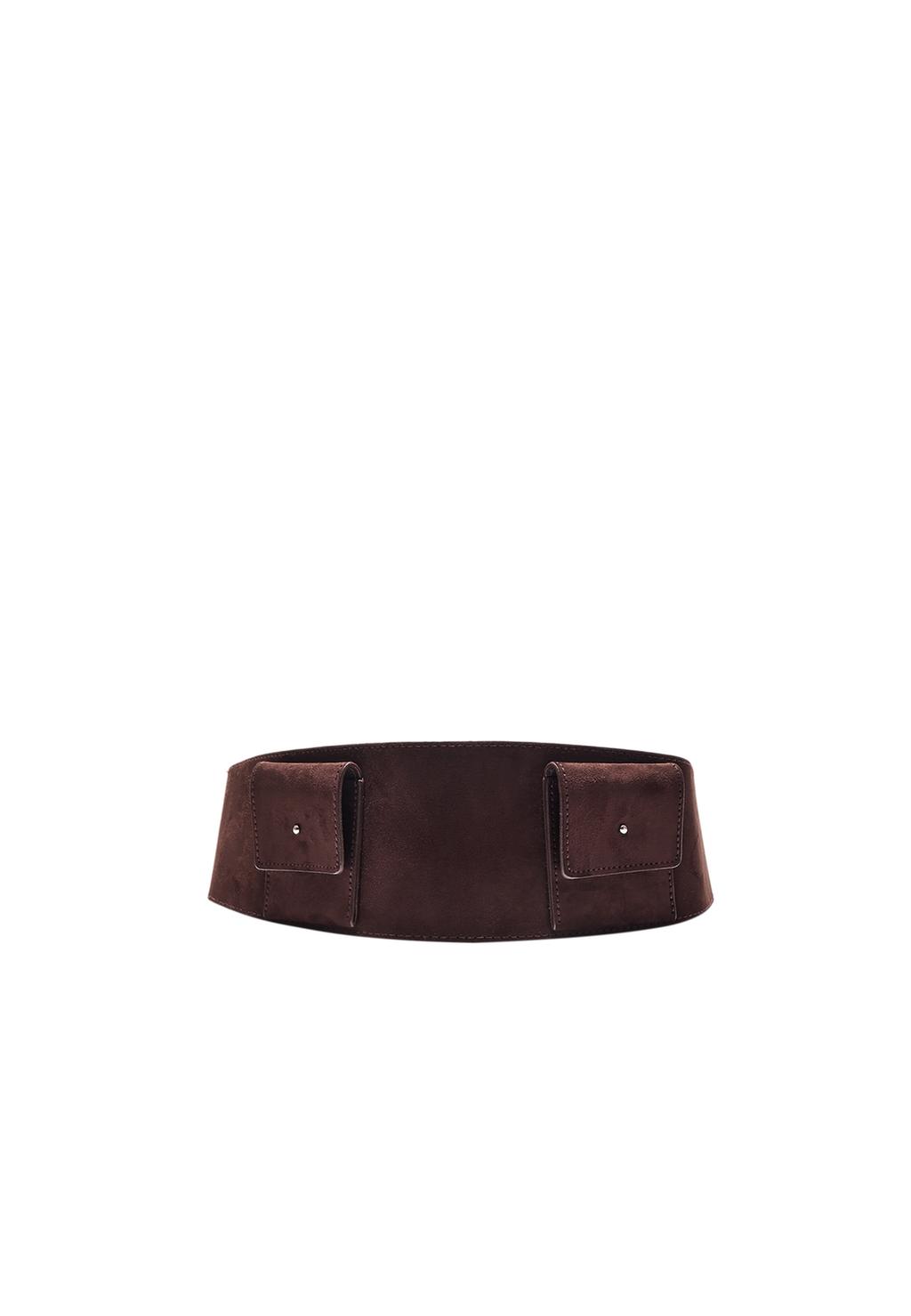 Ceinture bandoulière poches suédine