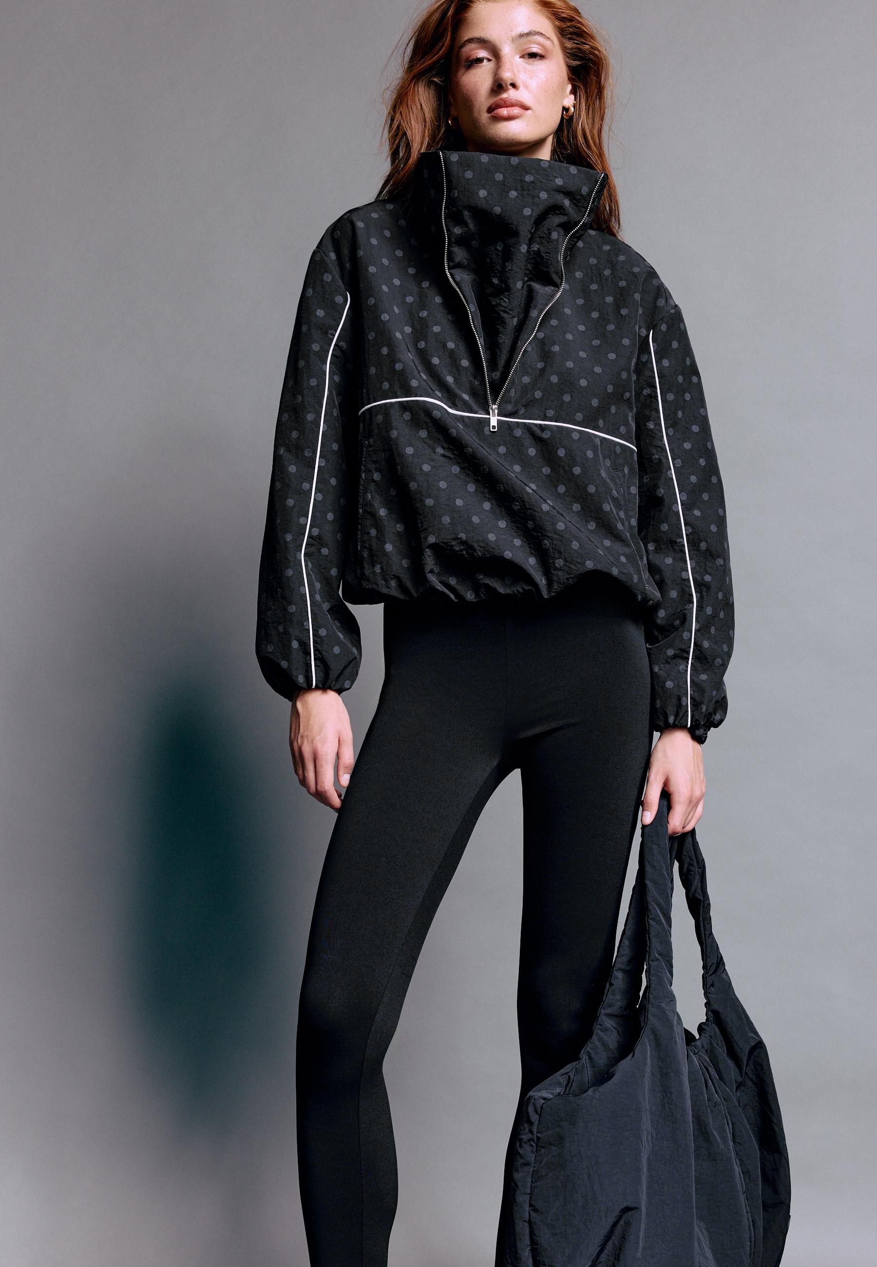 Technical polka dot windbreaker — TRANSPARENT