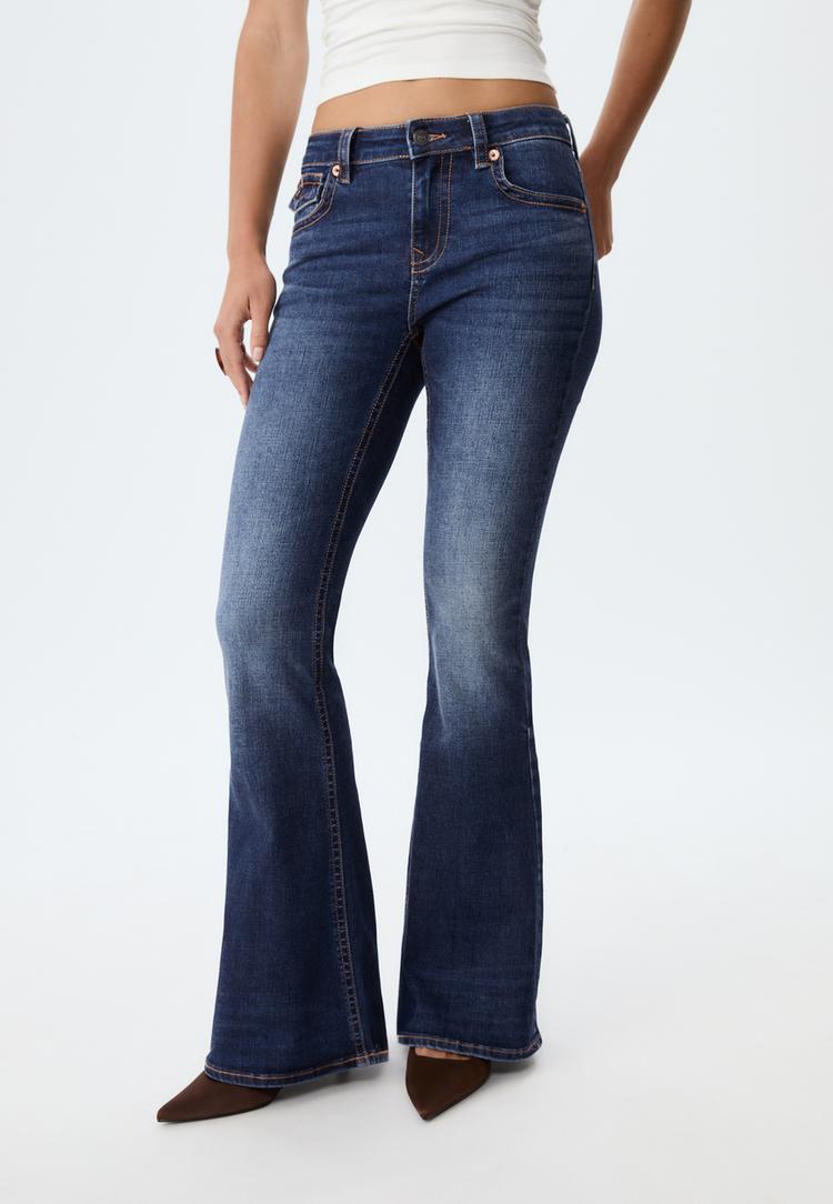 d04 jeans flare low waist