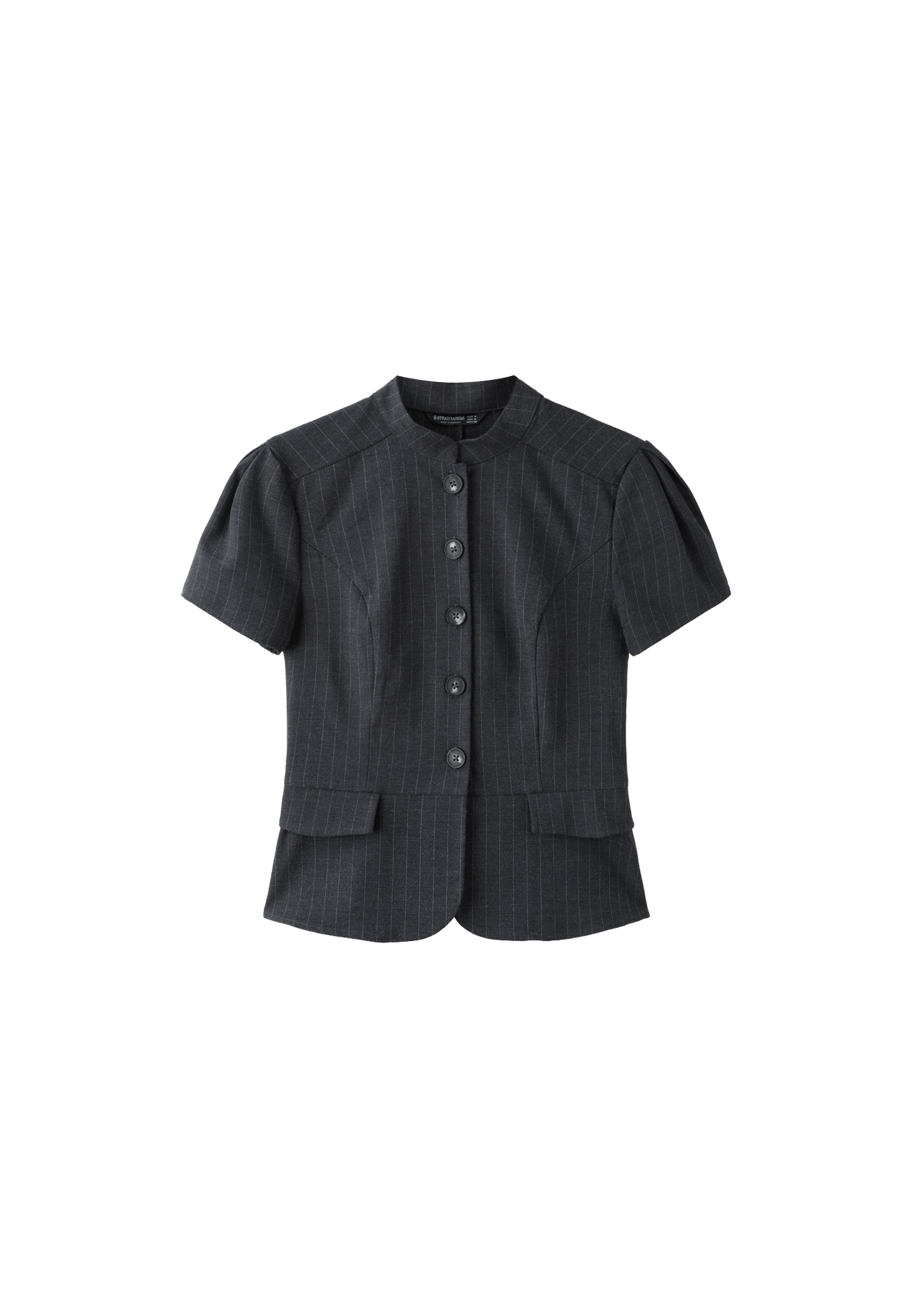 Fitted short sleeve shirt — Dark grey