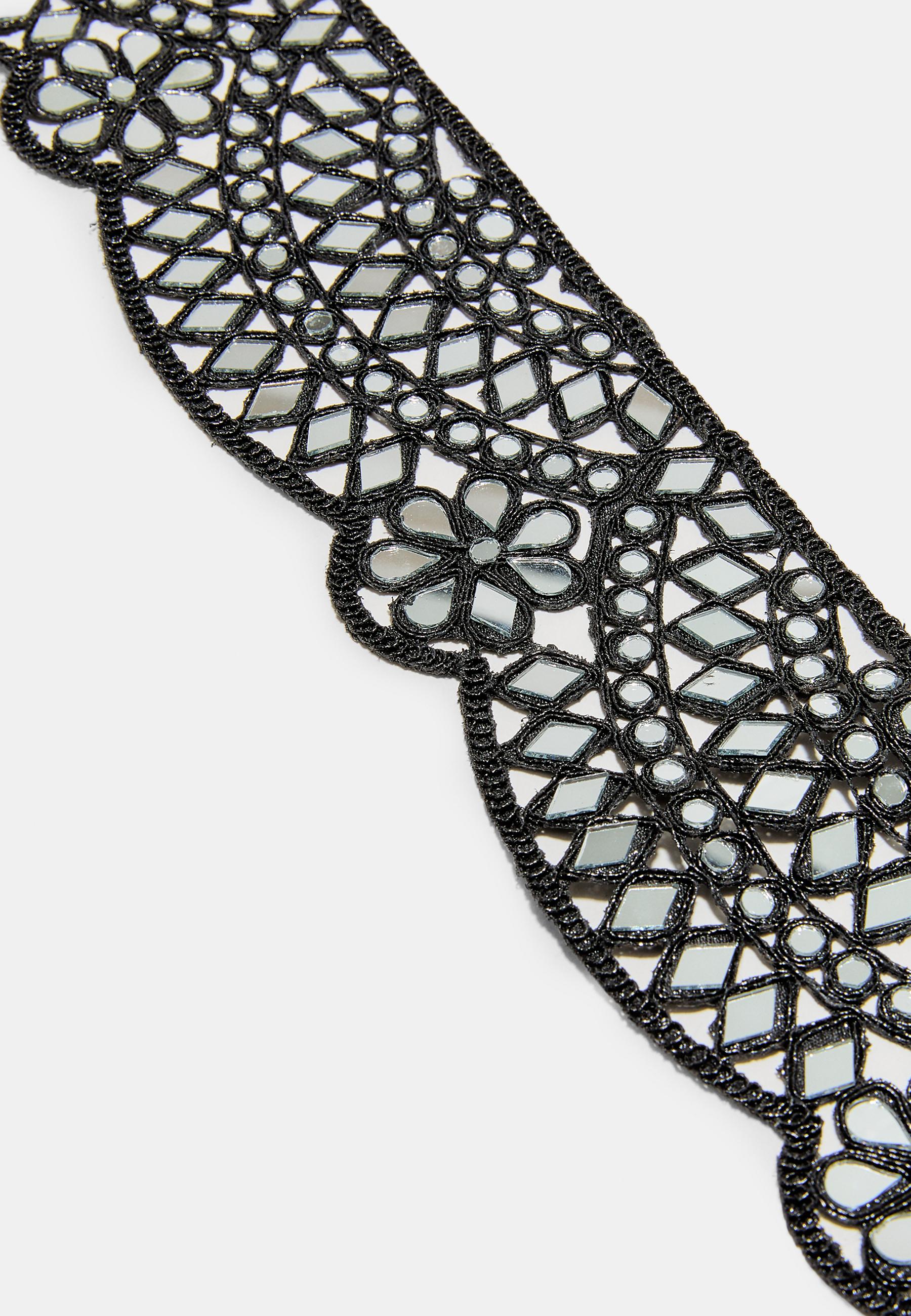 Wavy mirror belt — Black