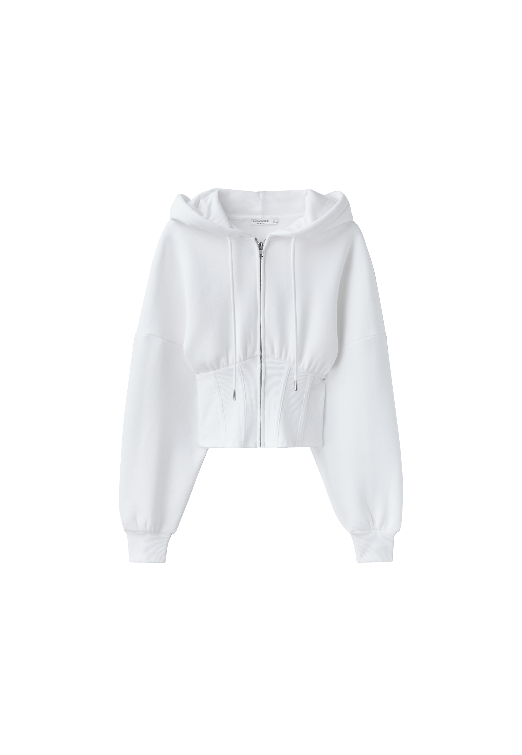 Corset-style hoodie — Ecru
