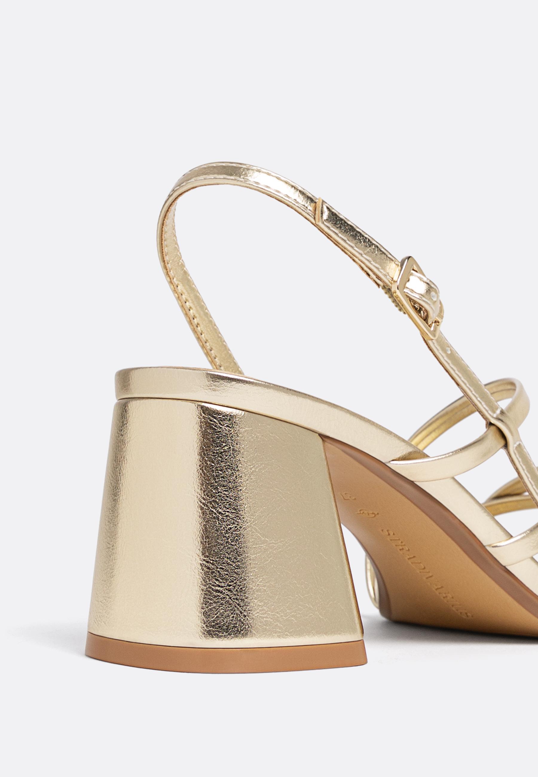 Block heel sandals — GOLD