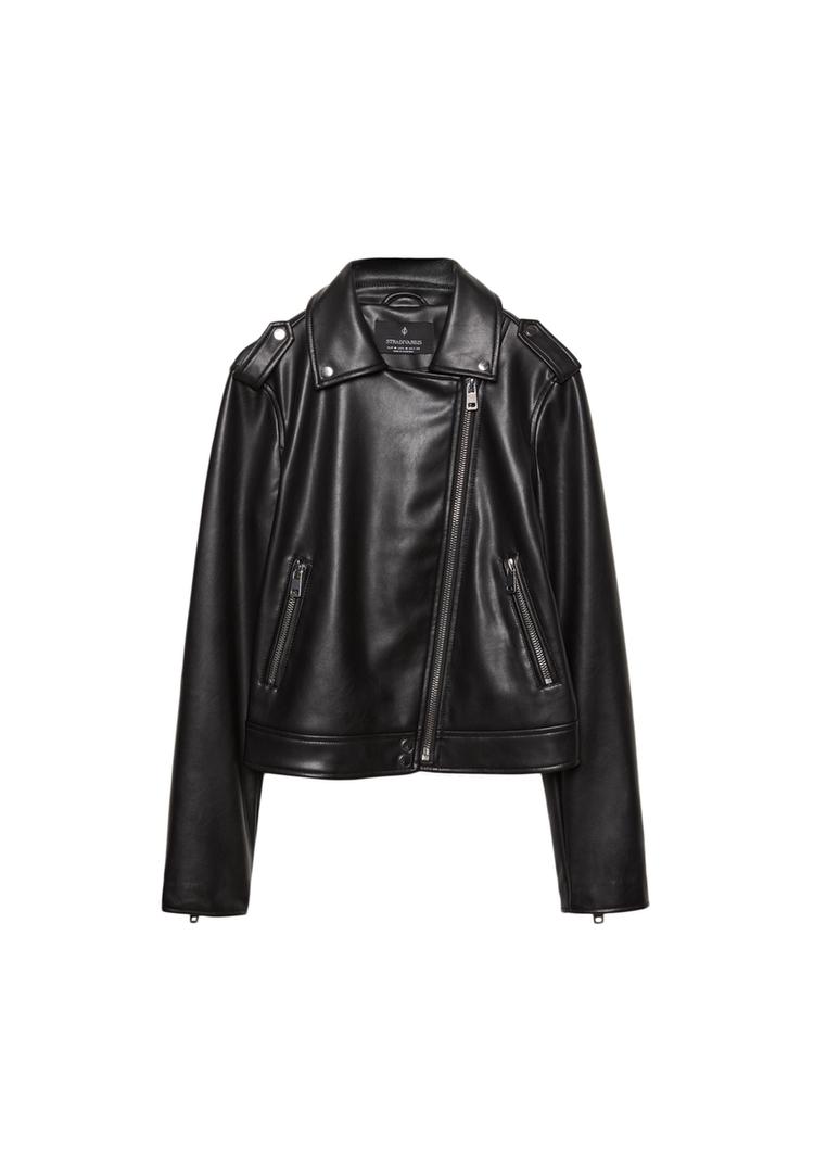 Ppsnabha Ladies Leather Jacket New Look Ppsnabha Primark Black